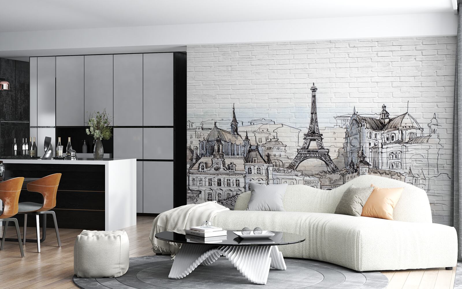 Fotobehang foto van de monumenten van parijs