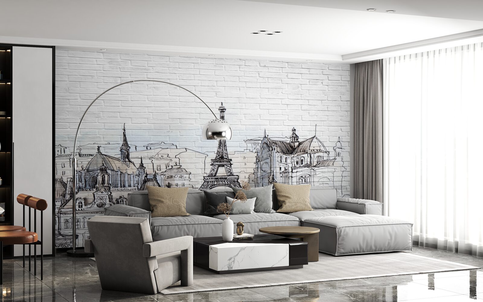 Fotobehang foto van de monumenten van parijs