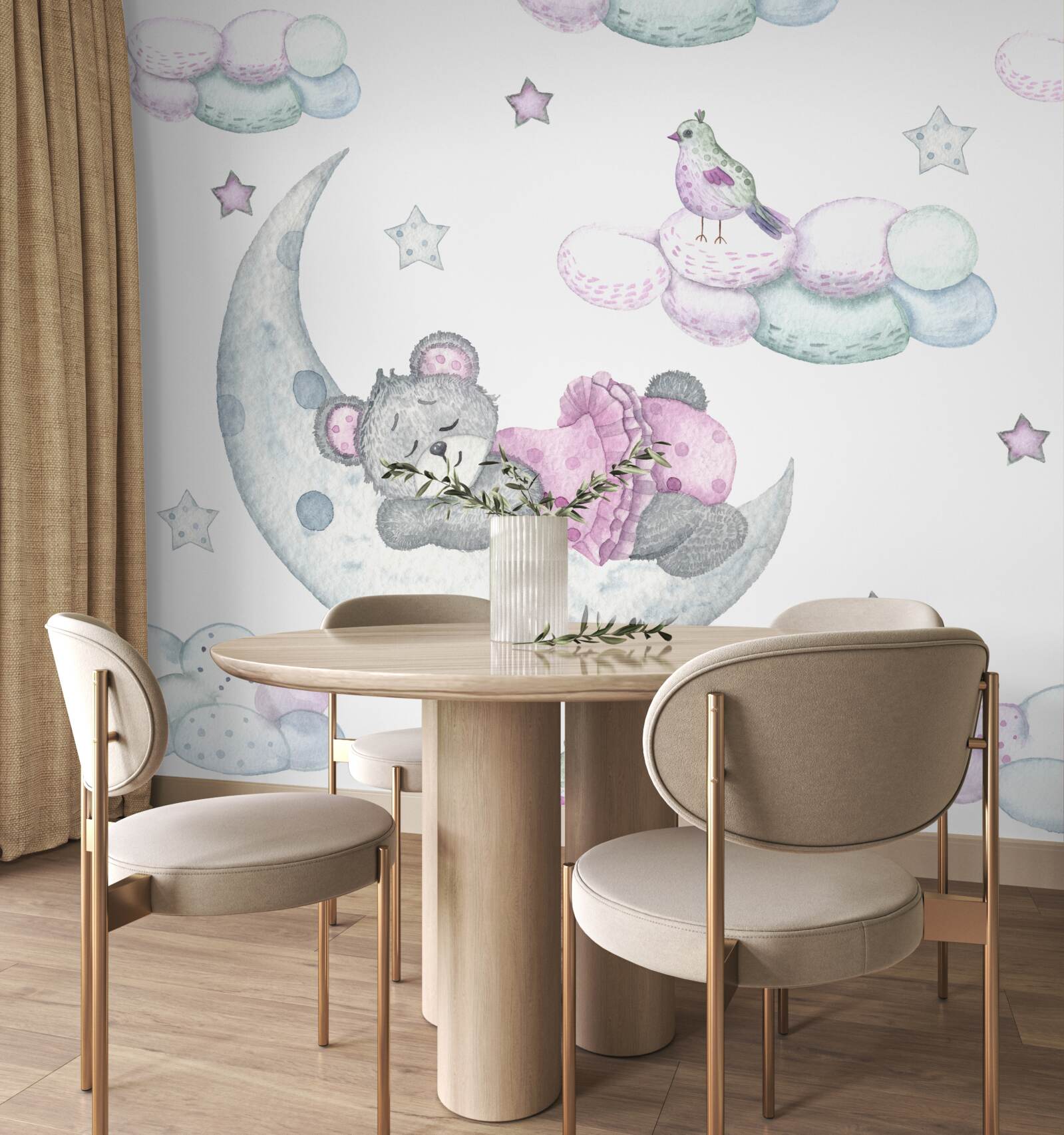 Fotobehang op de aarde satelliet snoozes beer