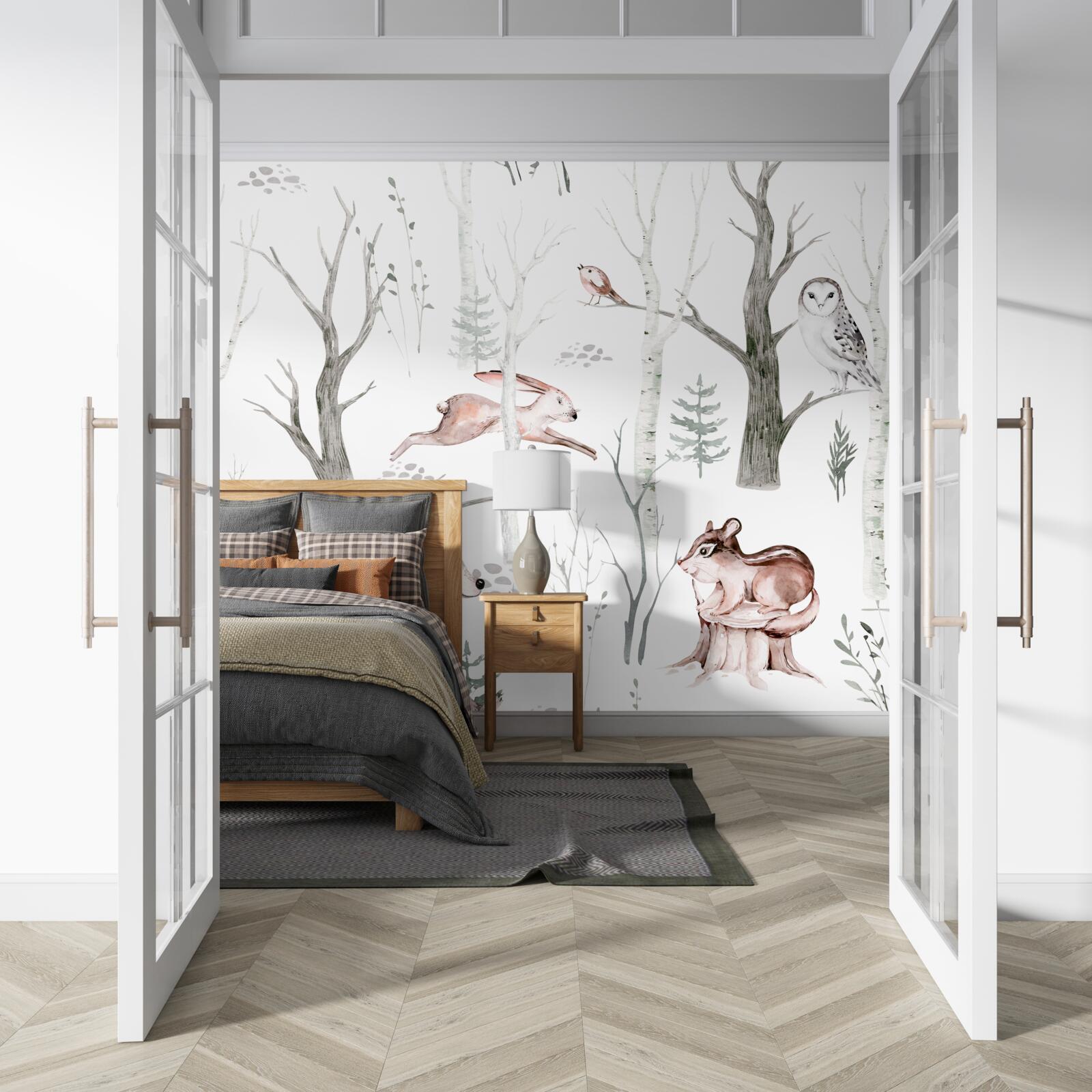 Fotobehang dierenbos