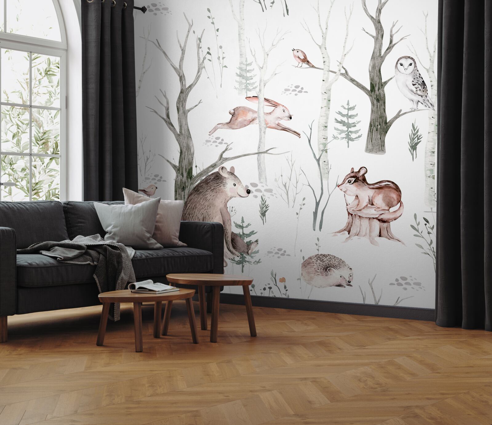 Fotobehang dierenbos