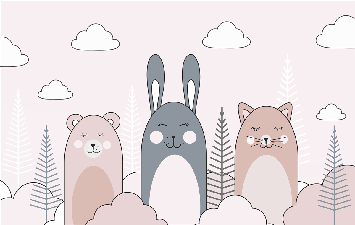 Fotobehang dieren glimlachen met samengeknepen ogen