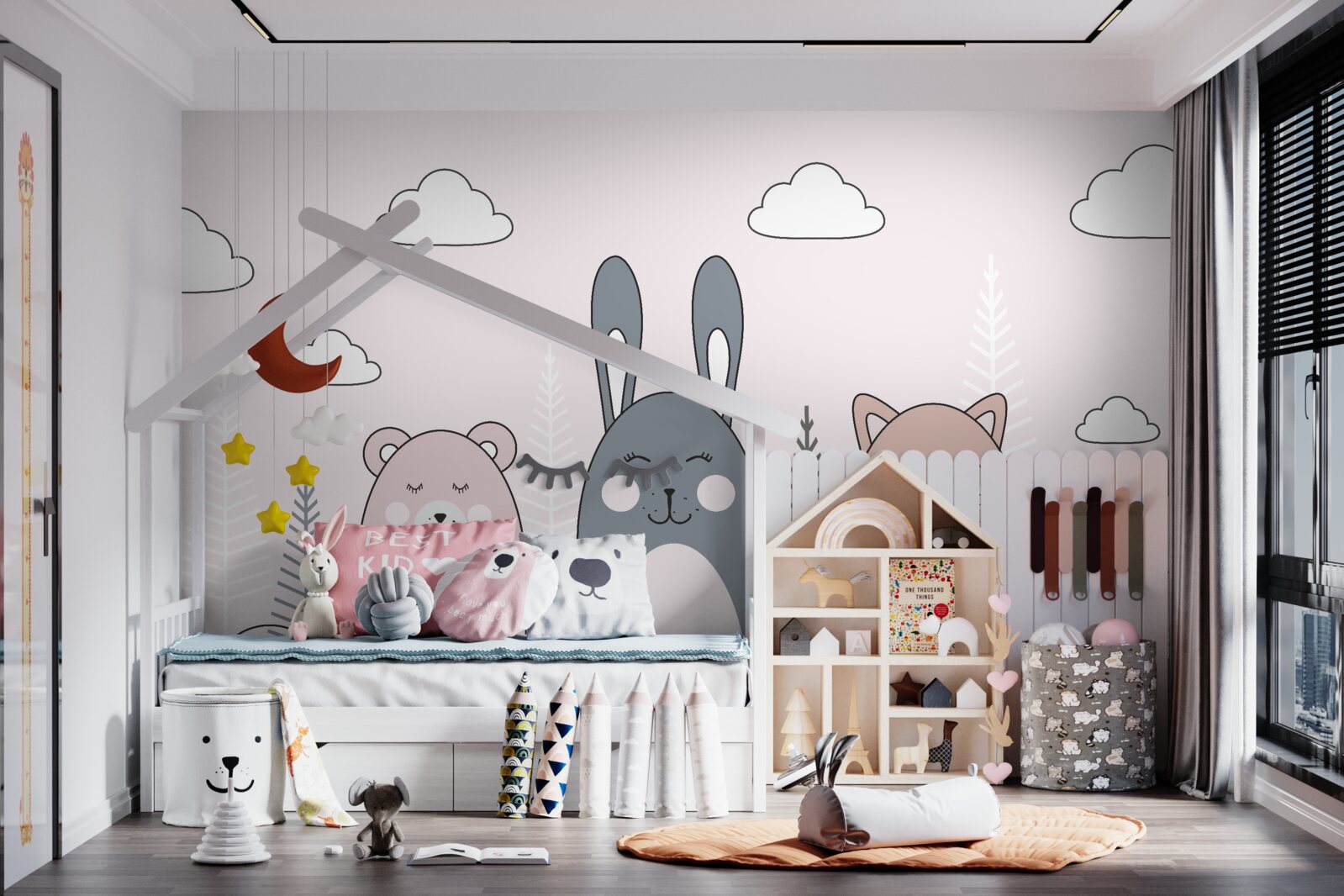 Fotobehang dieren glimlachen met samengeknepen ogen