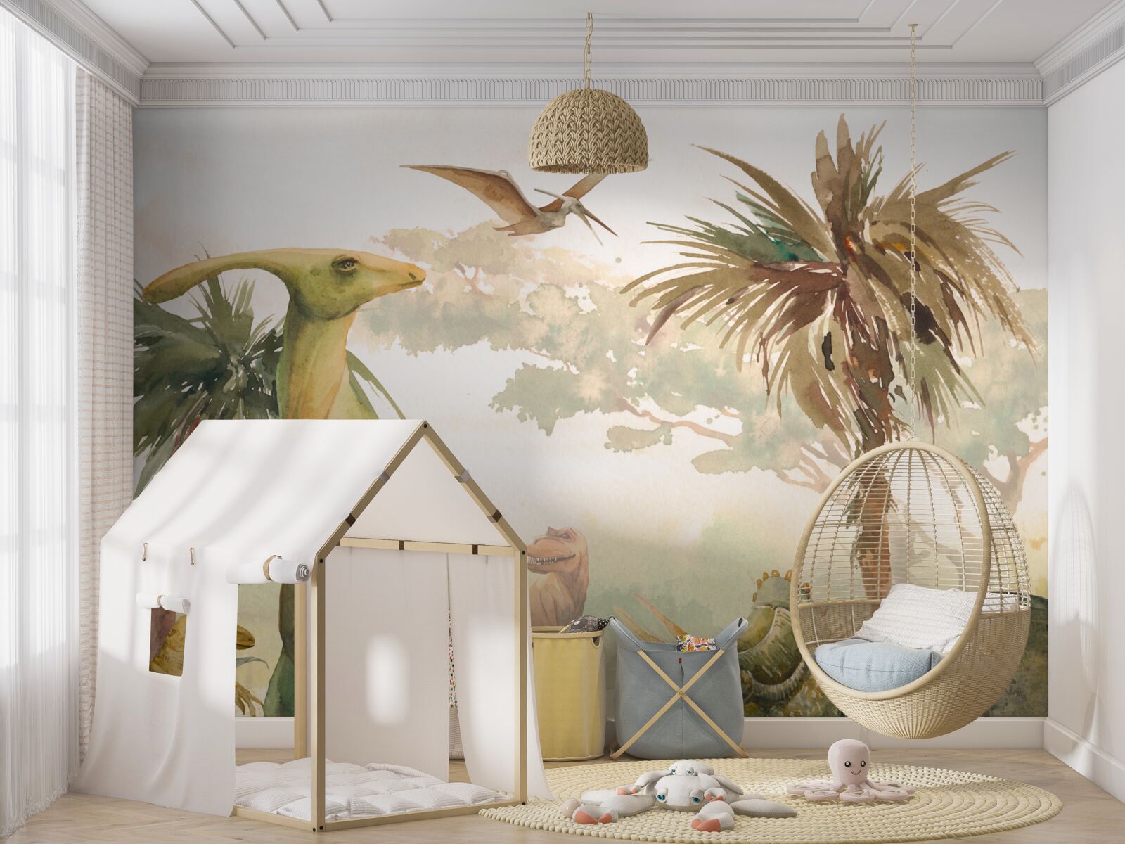 Fotobehang het universum van oude hagedissen