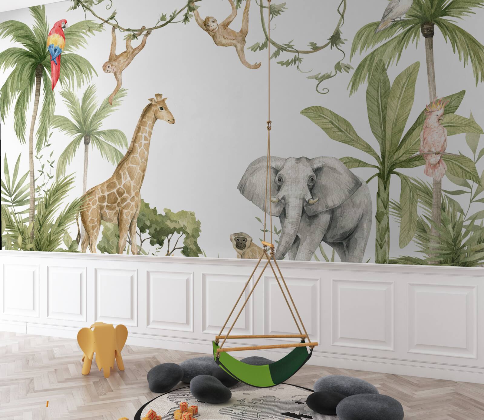 Fotobehang dieren in het regenwoud