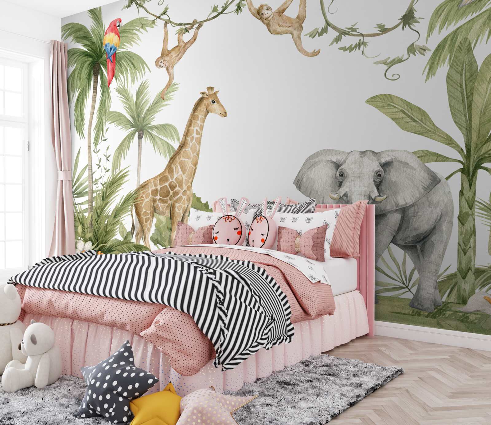 Fotobehang dieren in het regenwoud