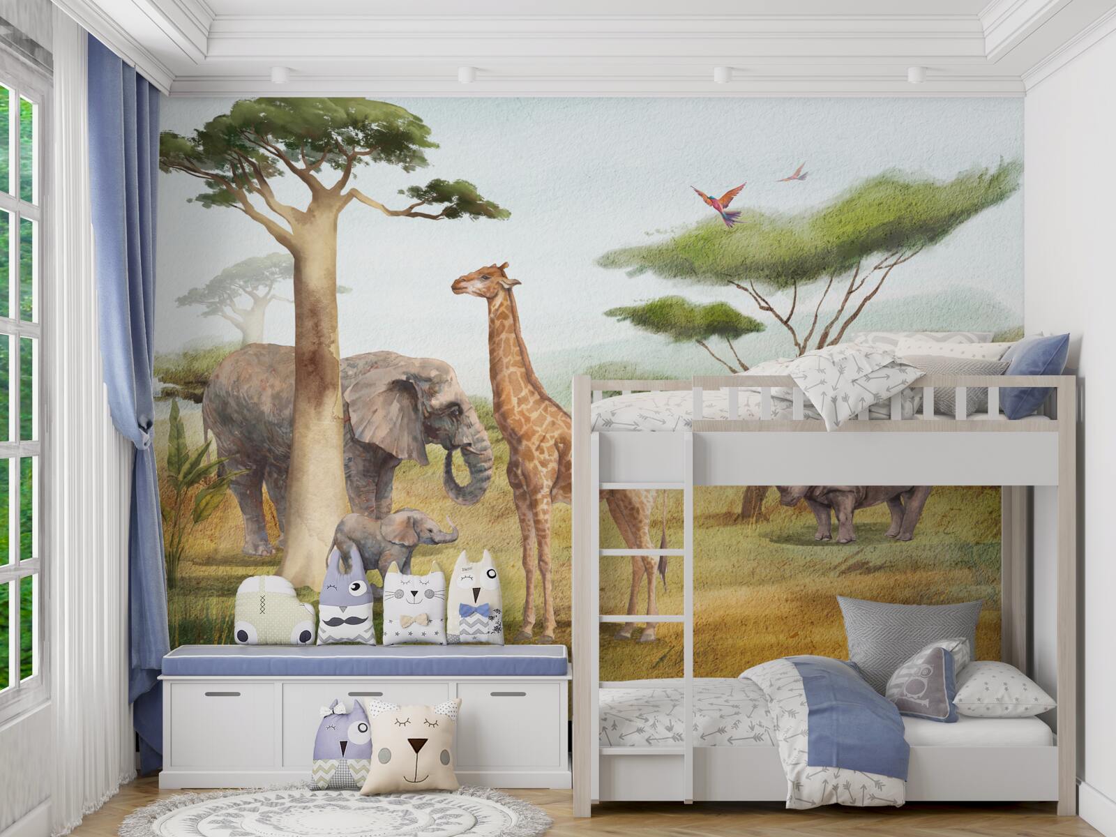 Fotobehang afrikaanse dieren op safari