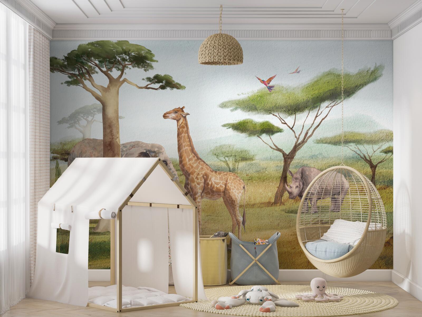 Fotobehang afrikaanse dieren op safari