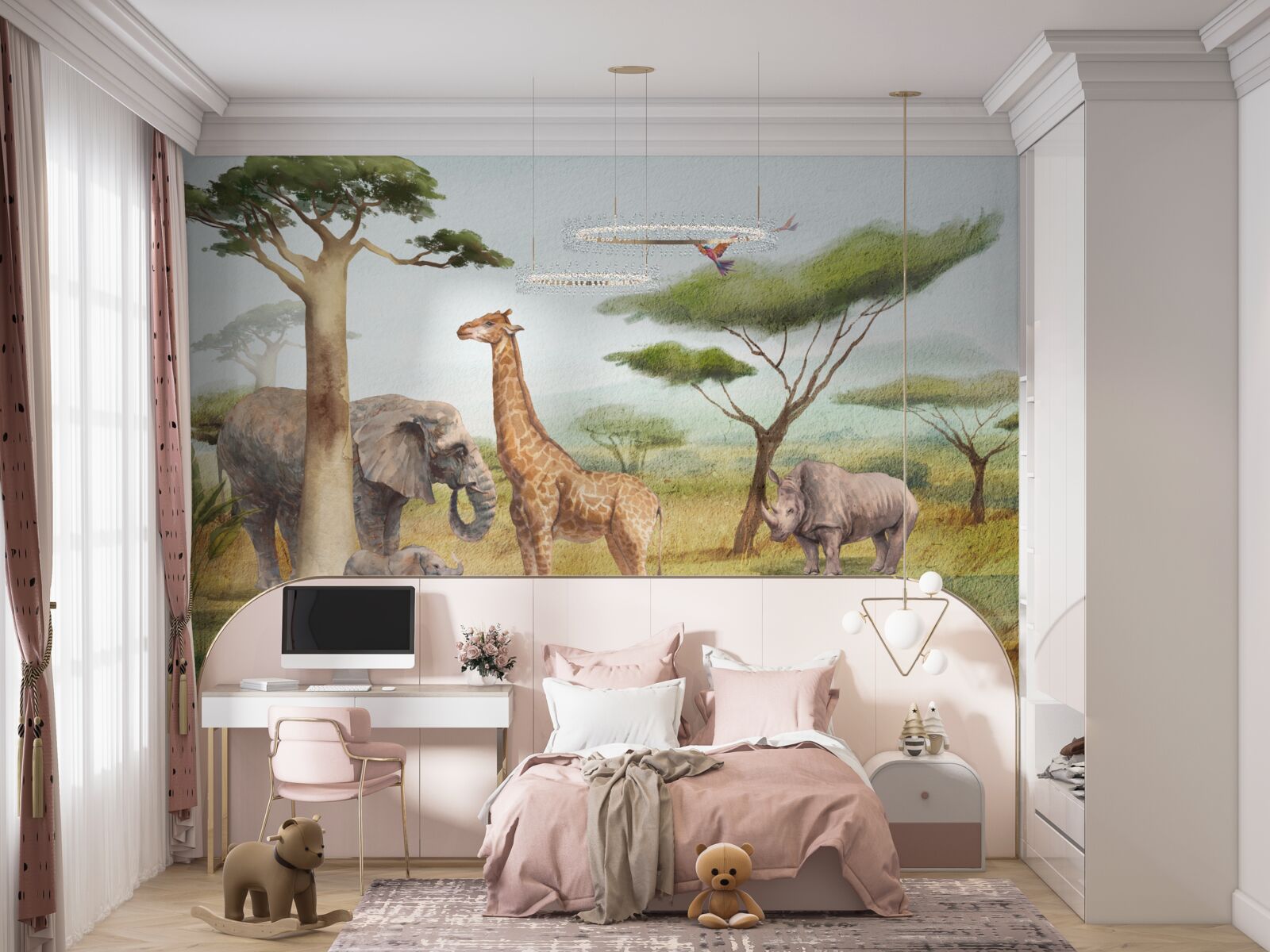 Fotobehang afrikaanse dieren op safari