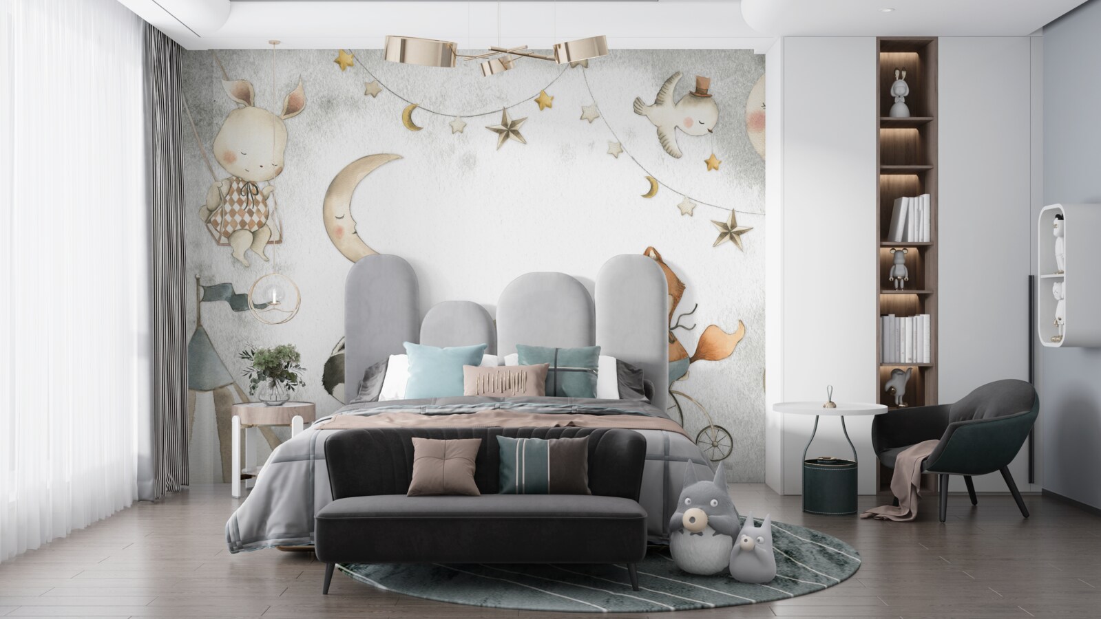 Fotobehang wezens hebben plezier en besteden tijd aan spelletjes