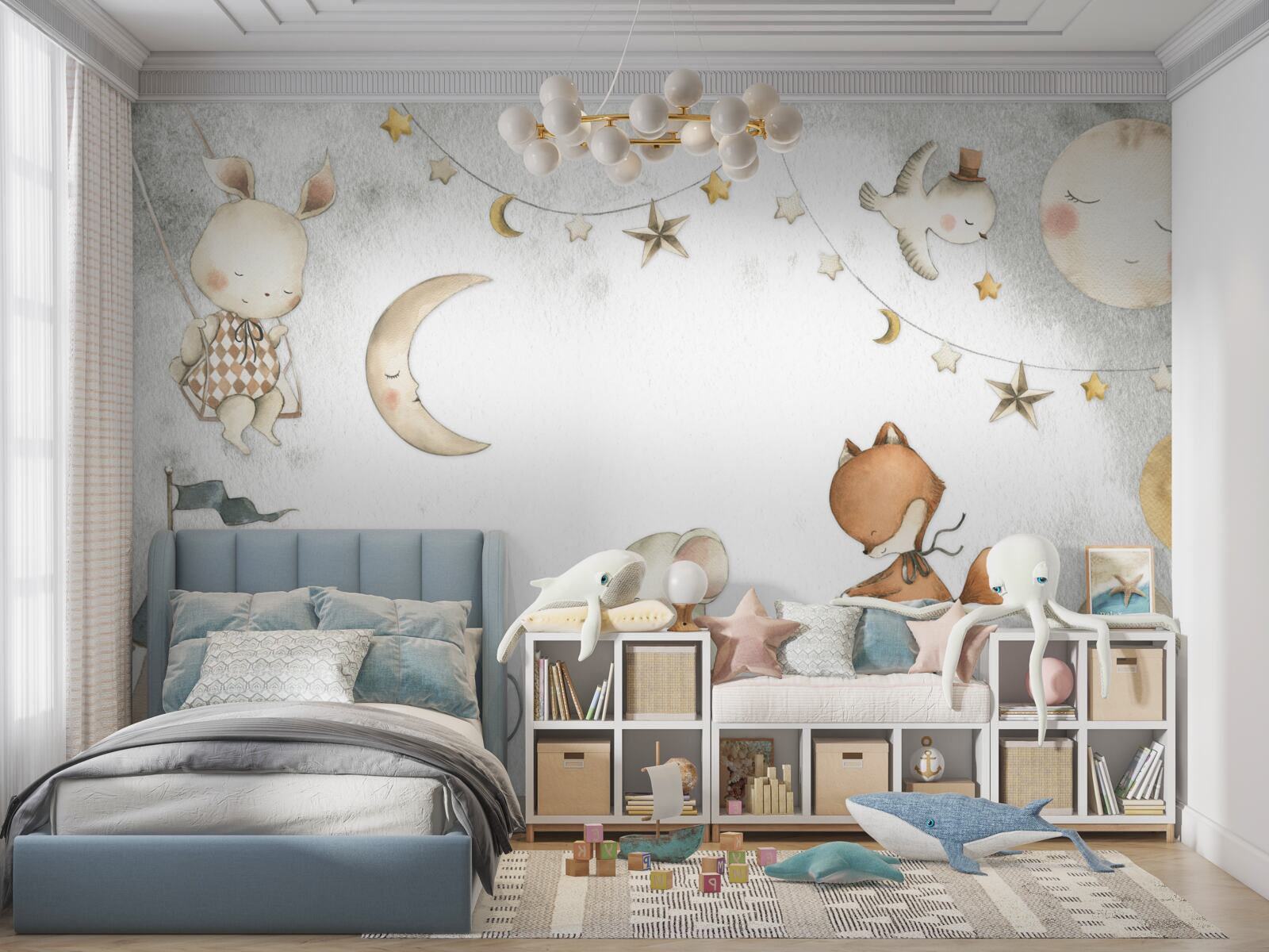 Fotobehang wezens hebben plezier en besteden tijd aan spelletjes