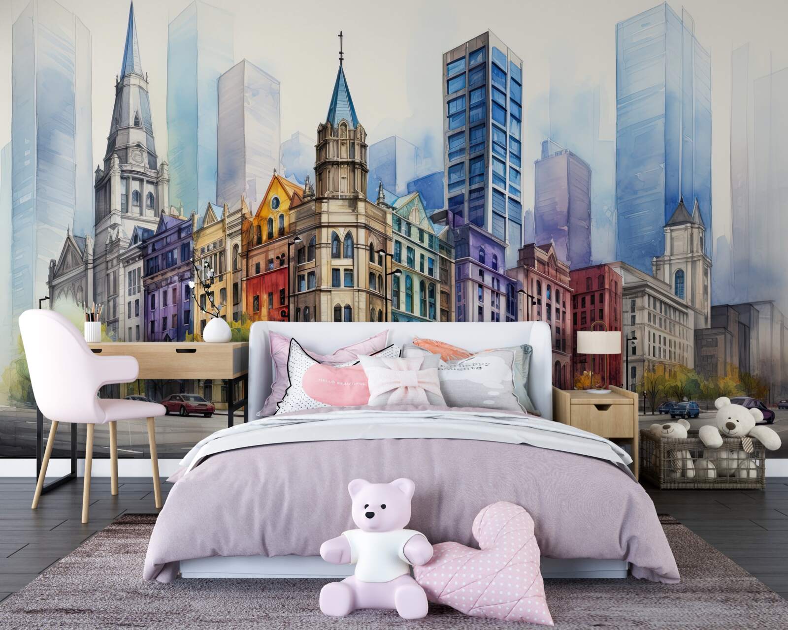 Fotobehang de straat is ongelooflijk mooi getekend