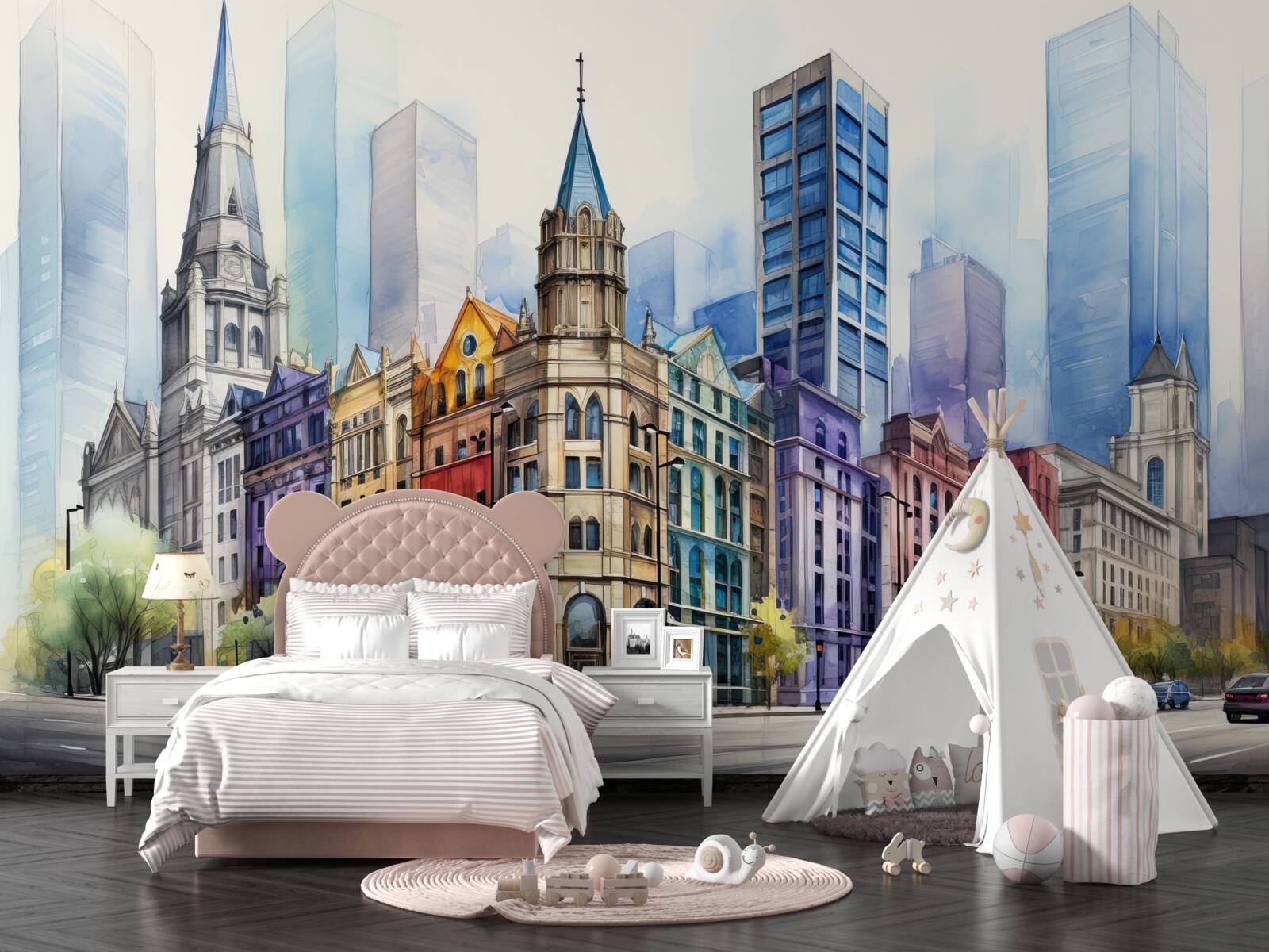 Fotobehang de straat is ongelooflijk mooi getekend