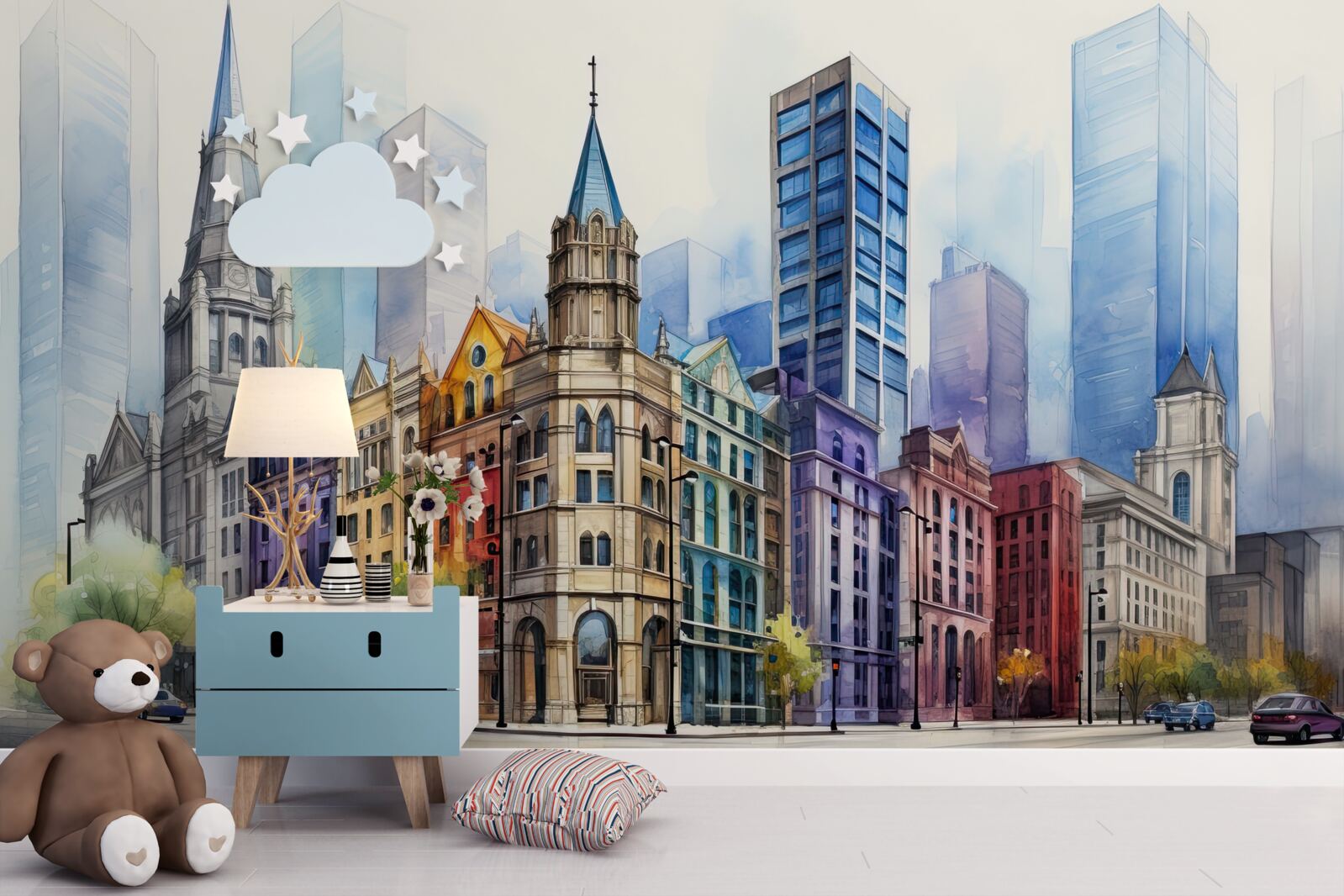 Fotobehang de straat is ongelooflijk mooi getekend