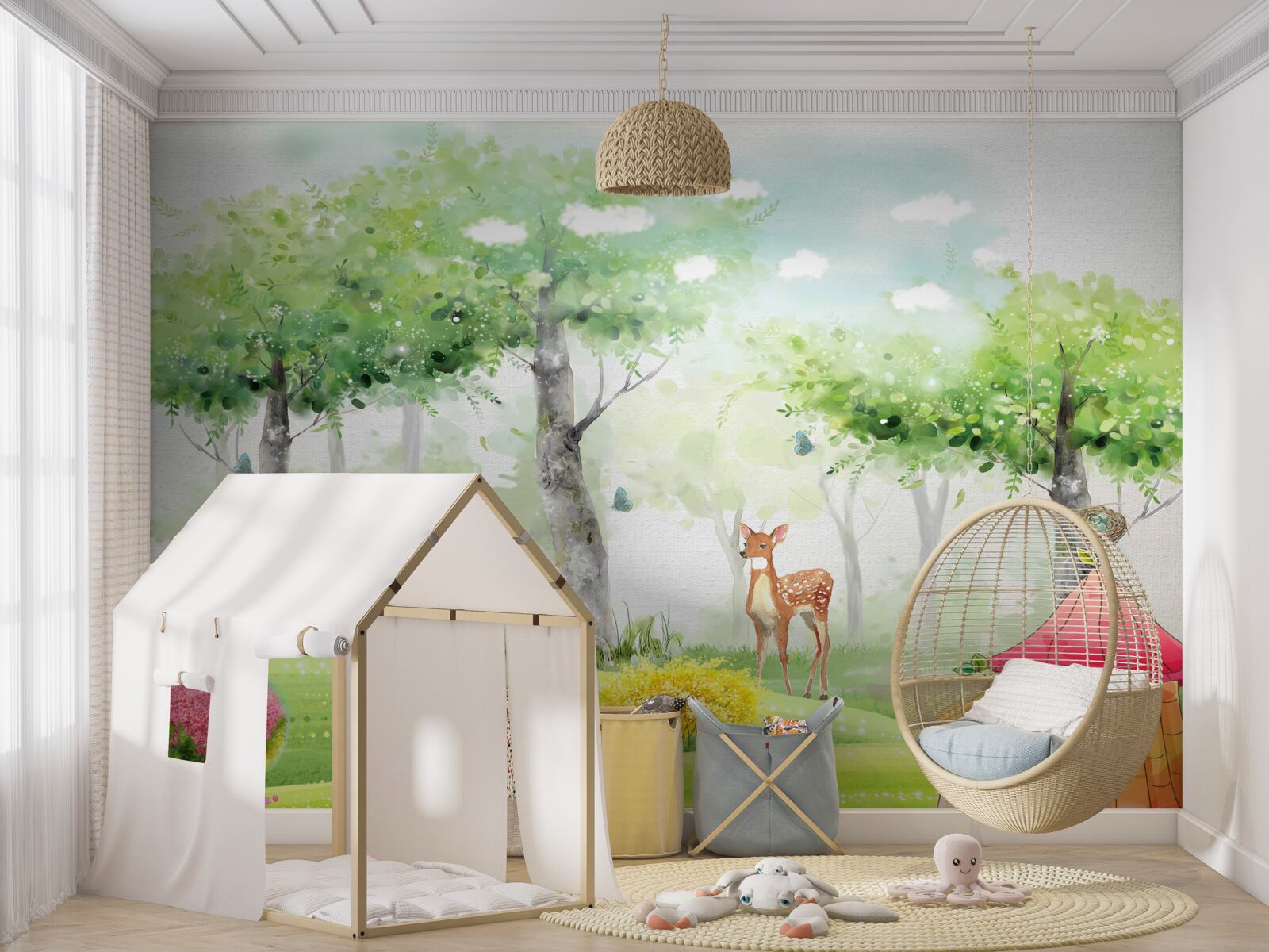 Fotobehang noordelijk dier op een heldere open plek