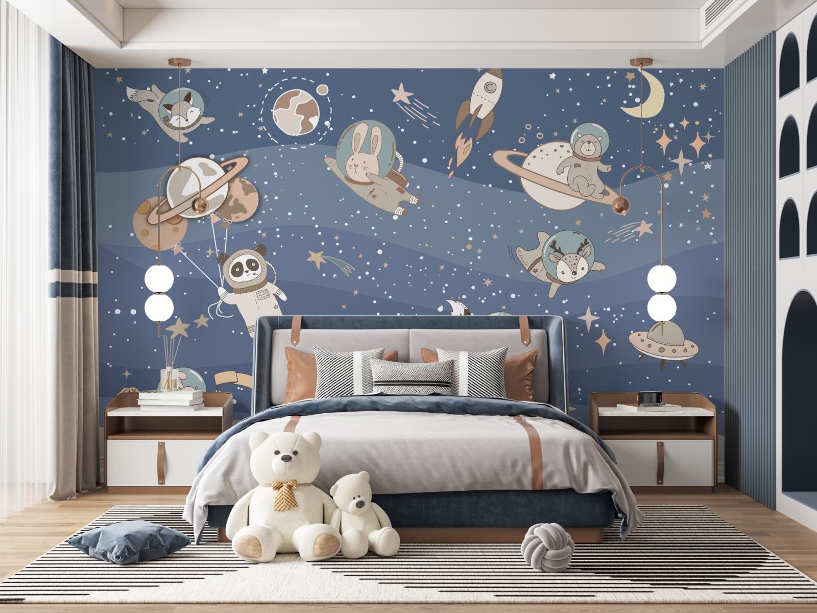 Fotobehang de verschillende wezens in het universum