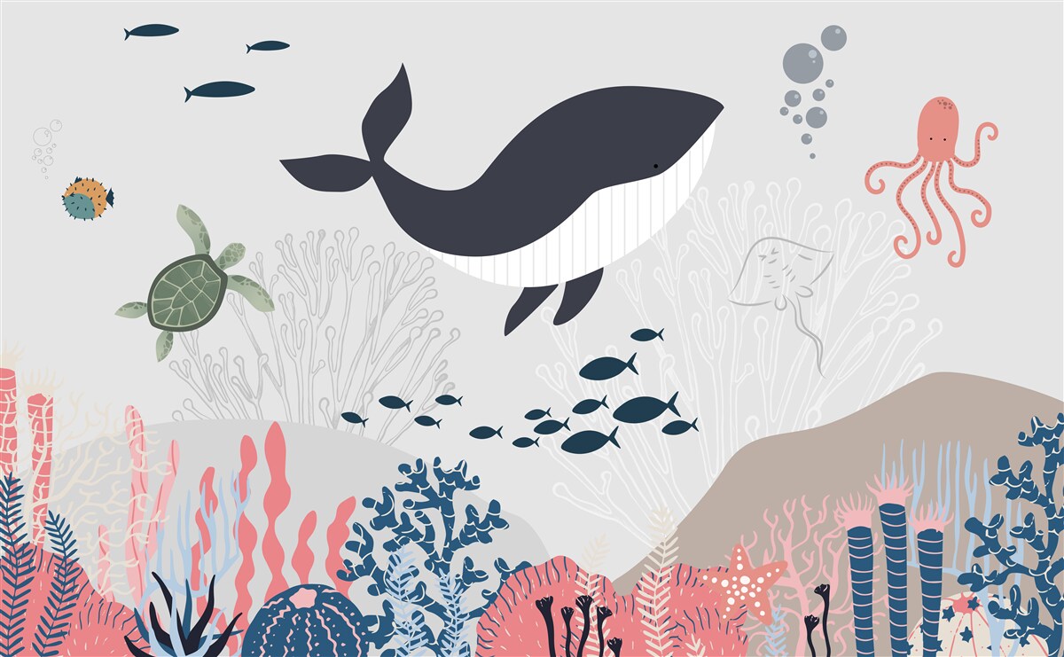 Fotobehang dieren die in de diepten van de oceaan leven