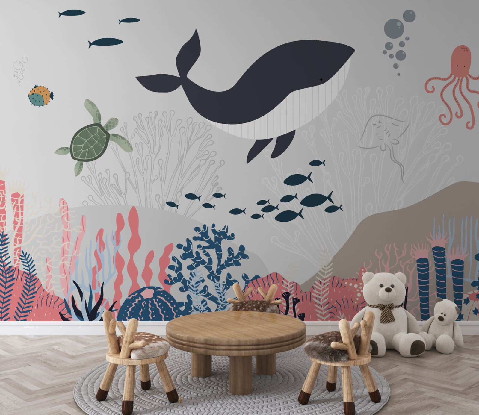 Fotobehang dieren die in de diepten van de oceaan leven