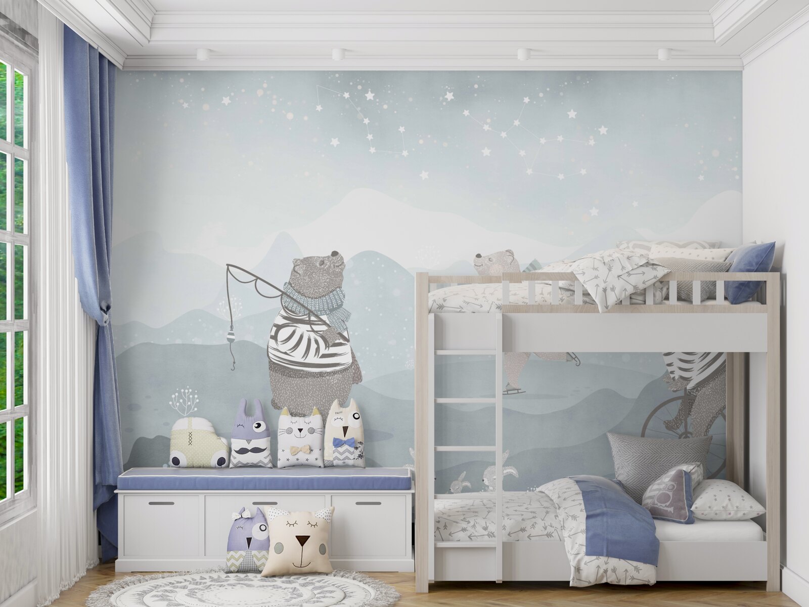 Fotobehang Rustende beren