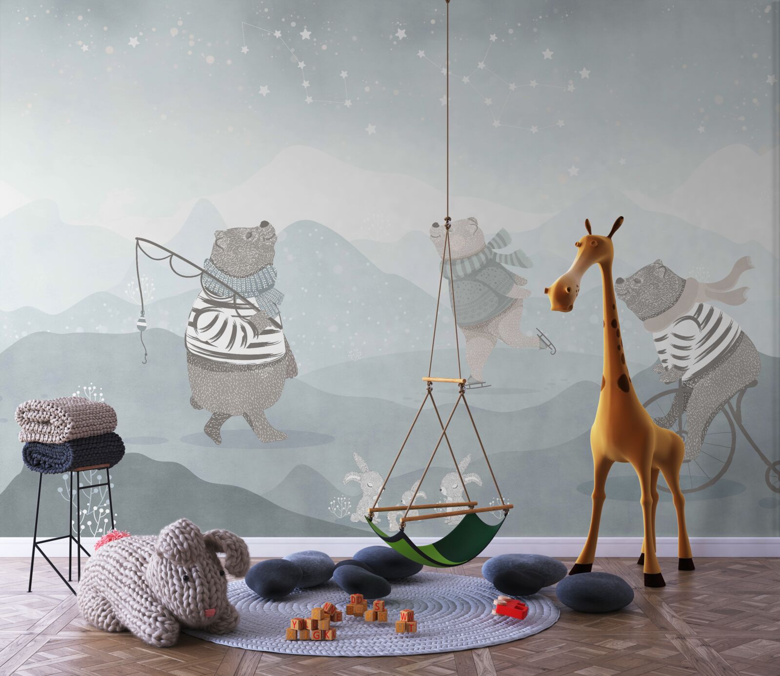 Fotobehang Rustende beren