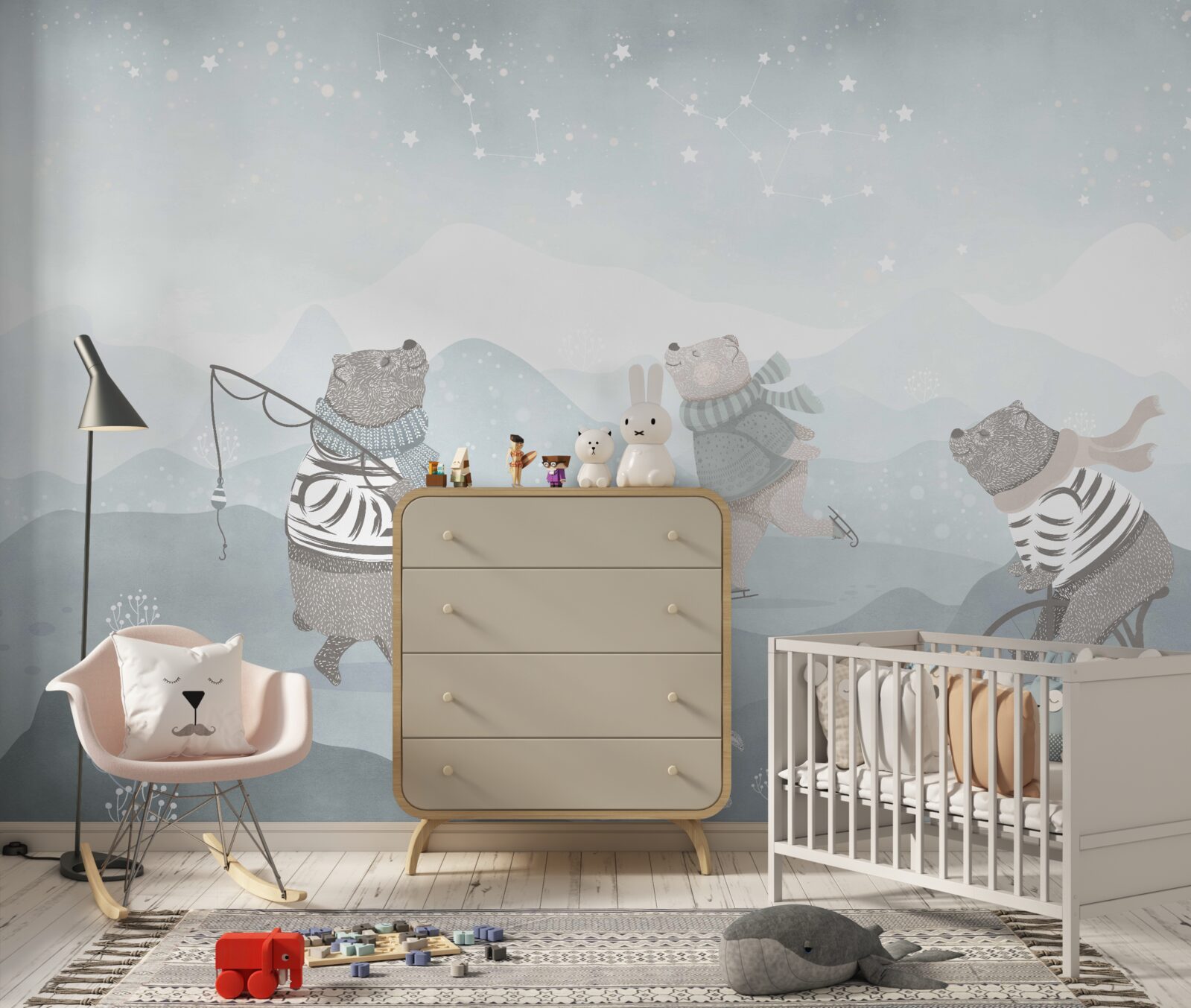 Fotobehang Rustende beren