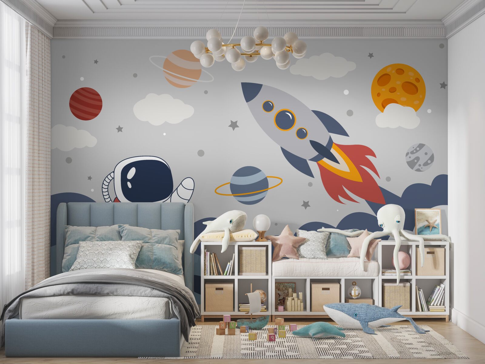 Fotobehang een individu in het universum