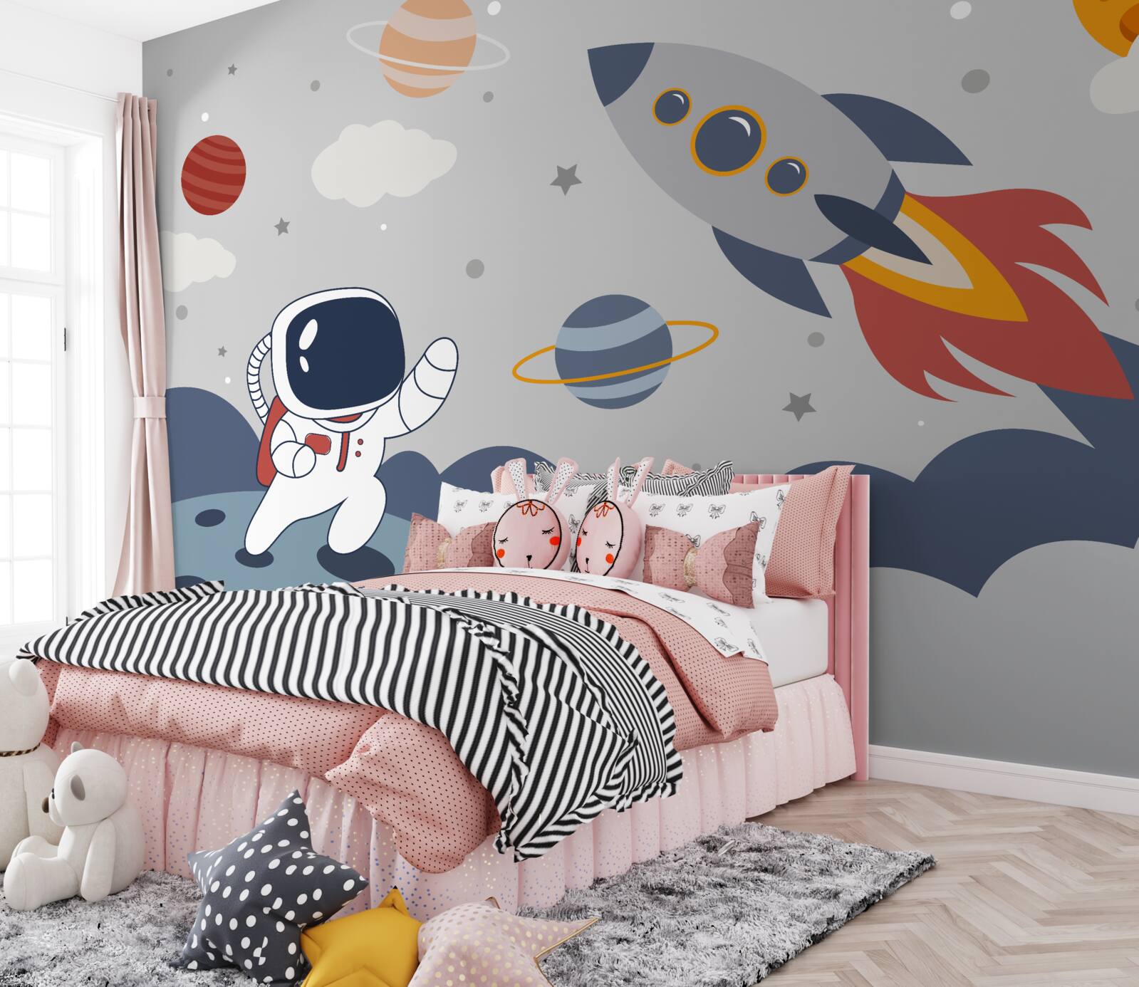 Fotobehang een individu in het universum