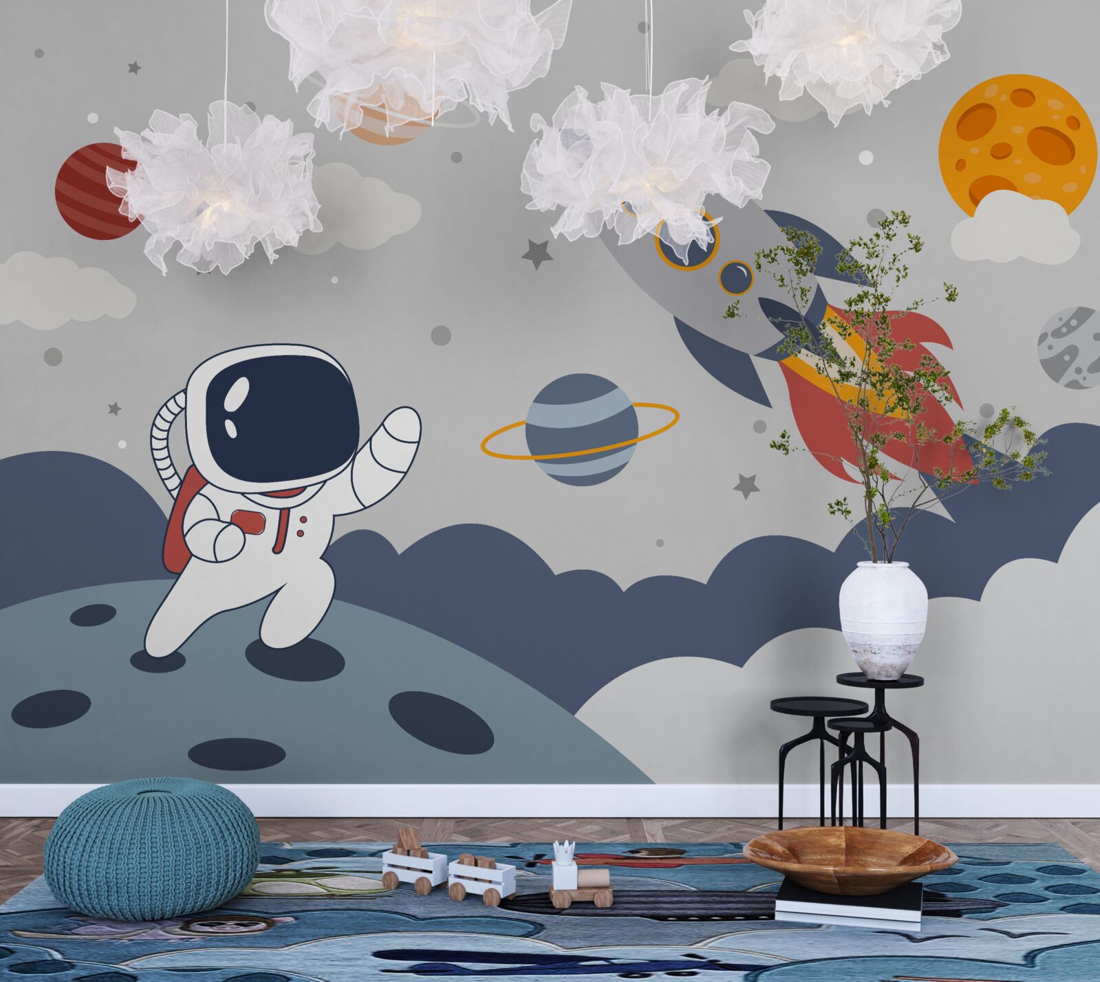 Fotobehang een individu in het universum