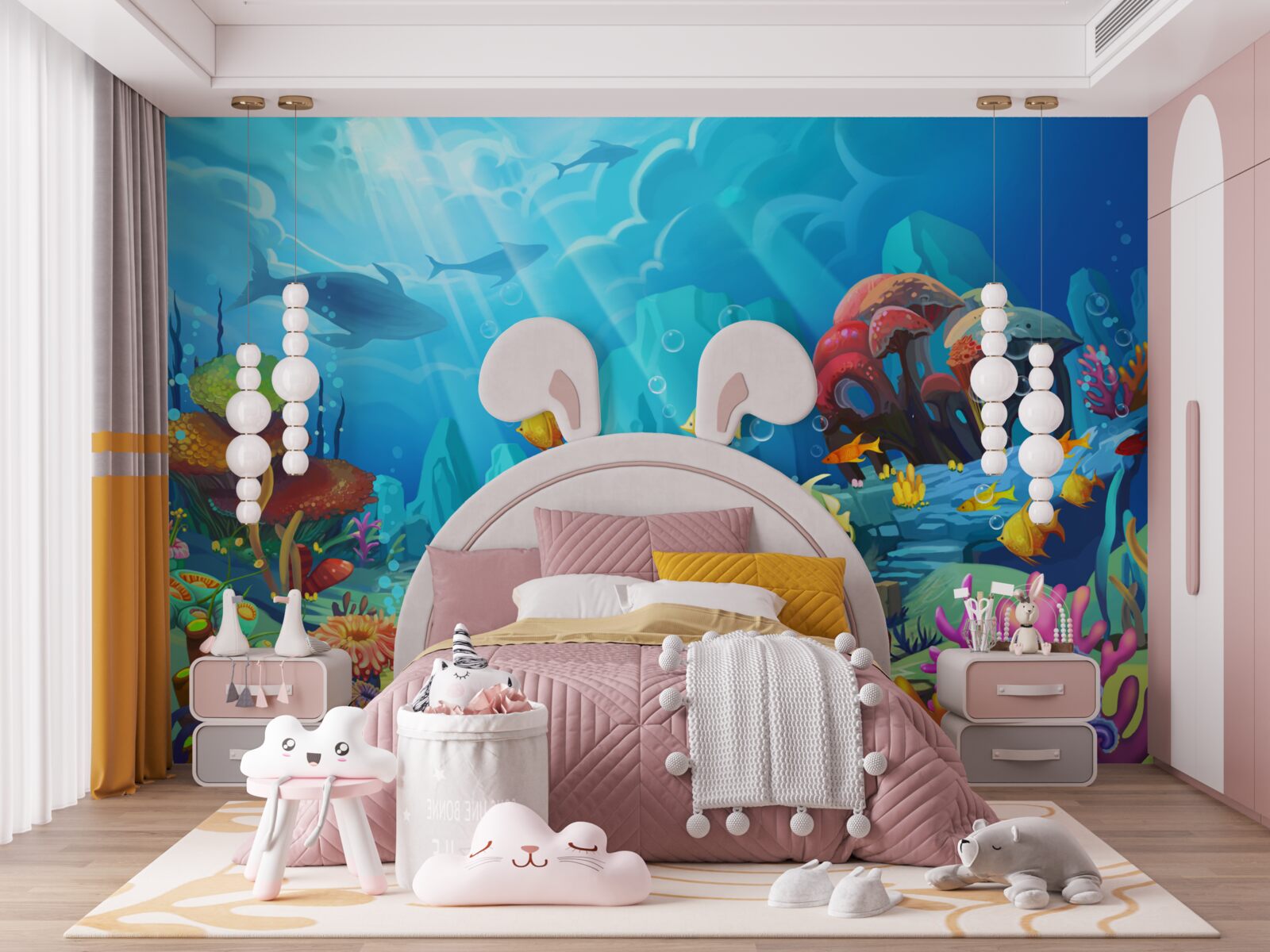 Fotobehang een onderwateruniversum vol kleur