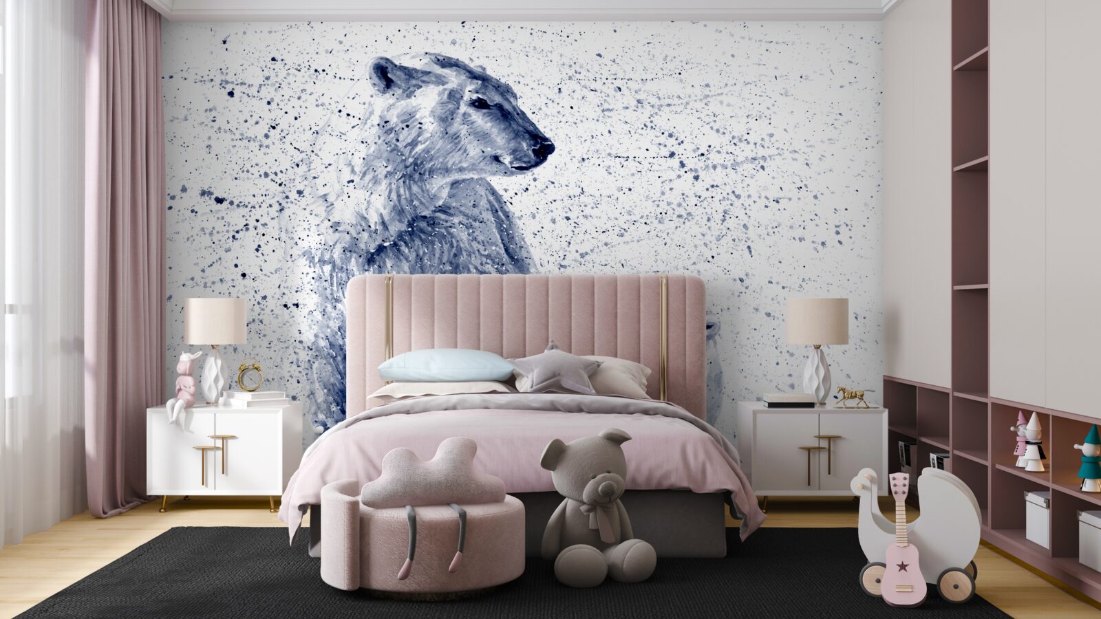 Fotobehang ijsberen: moeder en kind