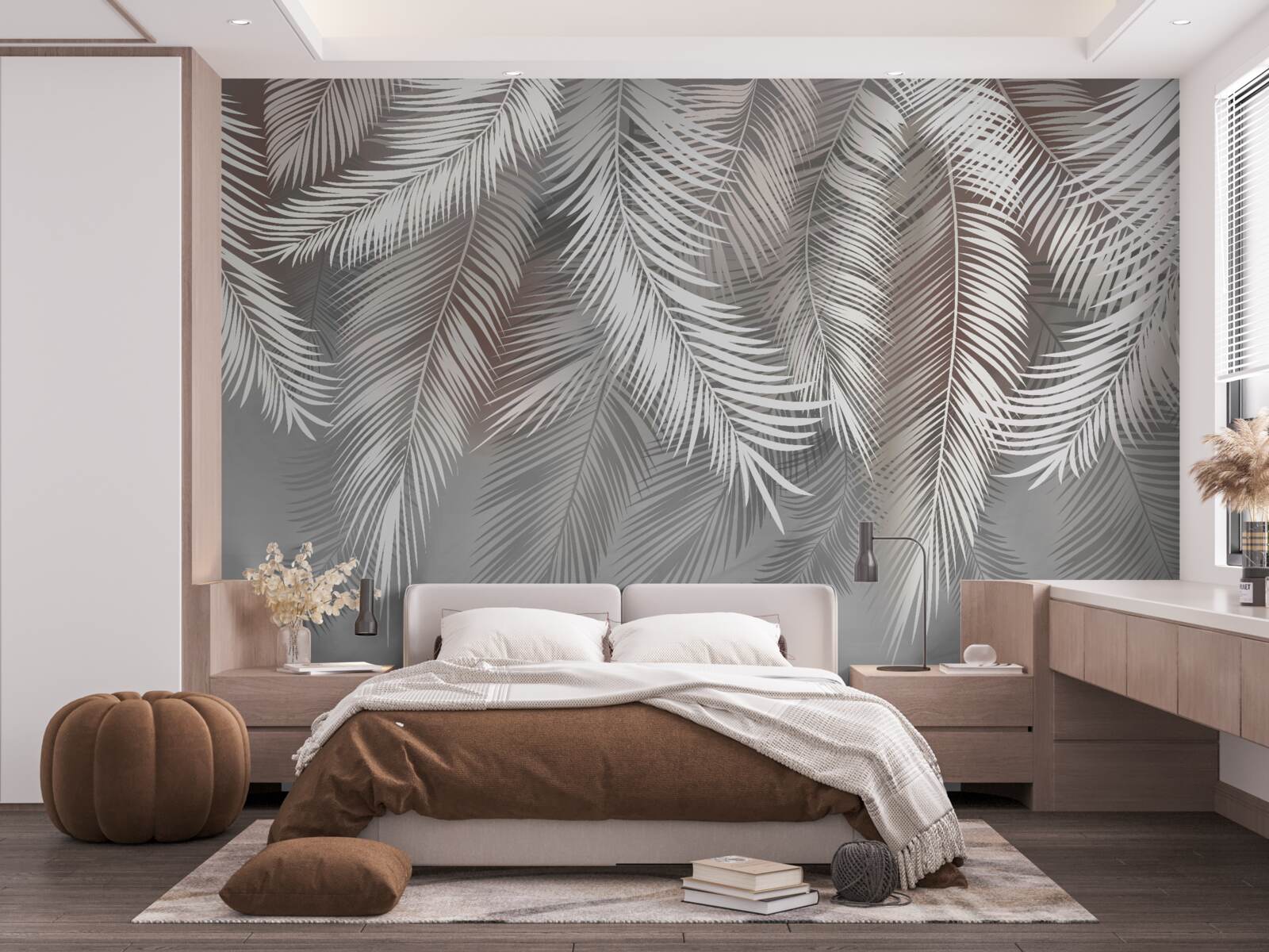 Fotobehang de balk op de achtergrond is grijs