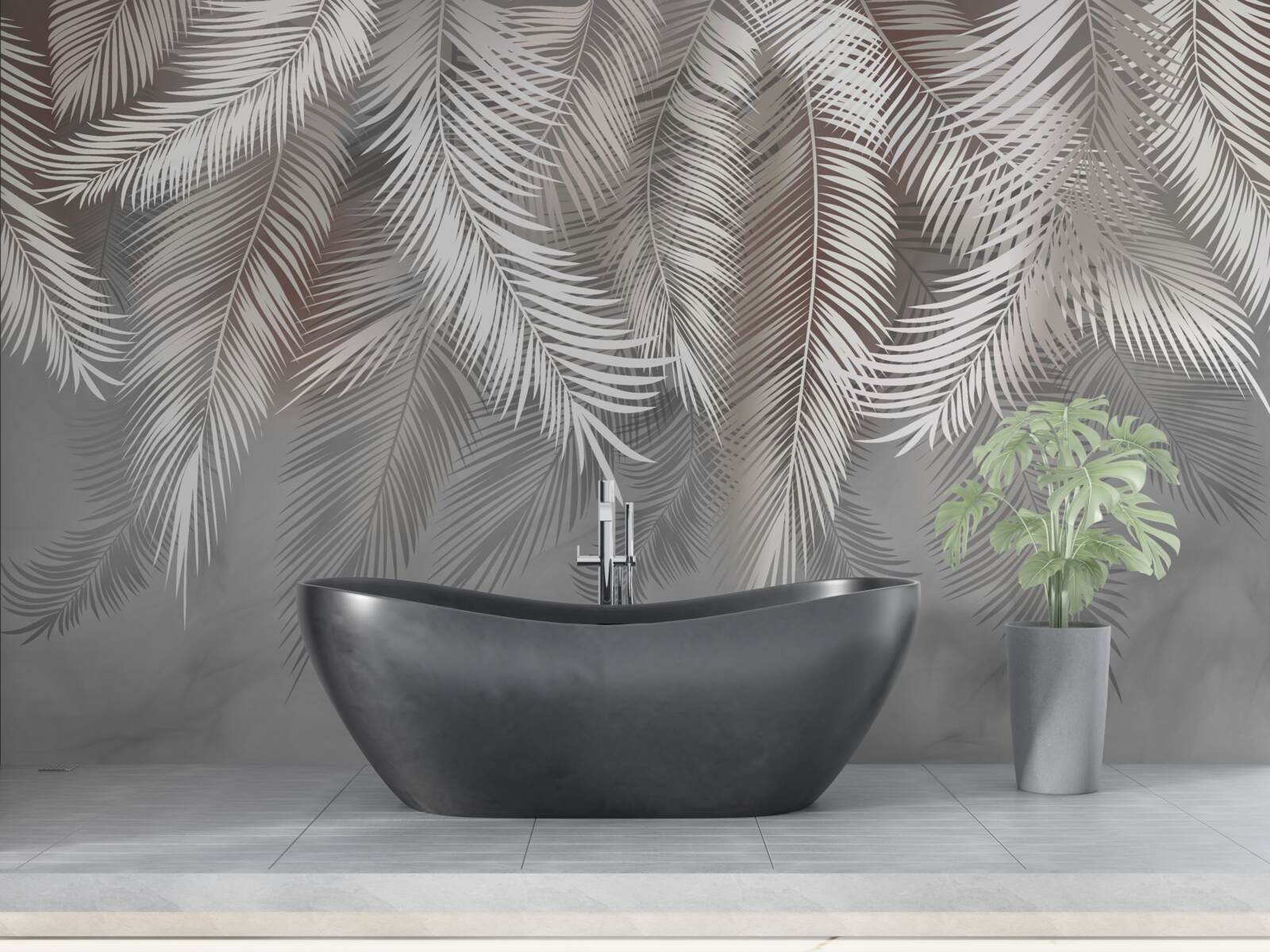 Fotobehang de balk op de achtergrond is grijs