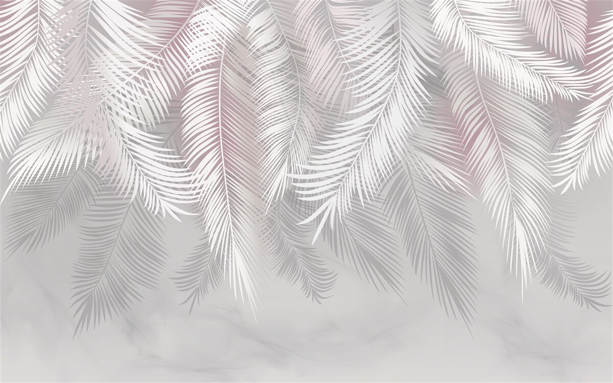 Fotobehang heldere bladeren op een donkere achtergrond