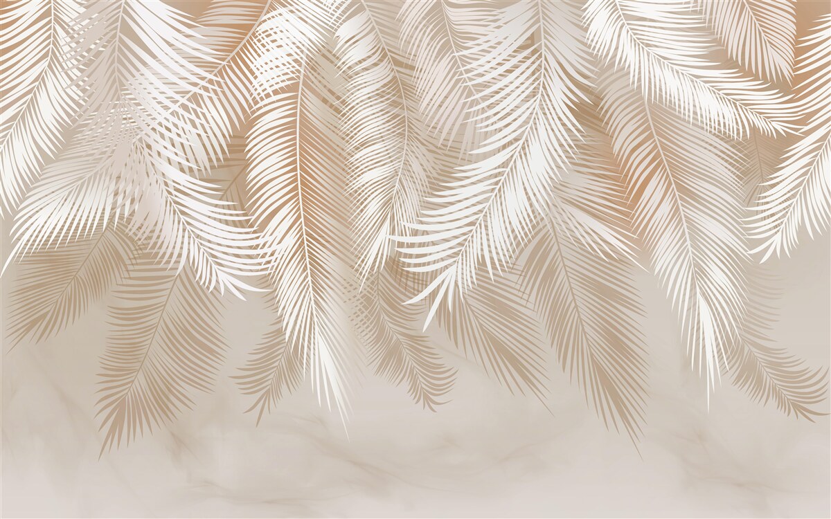 Fotobehang palmbladeren van de tropen