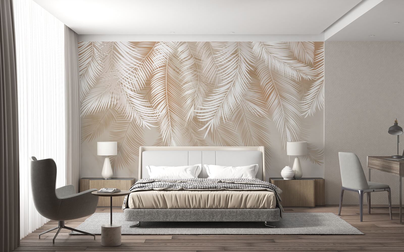 Fotobehang palmbladeren van de tropen