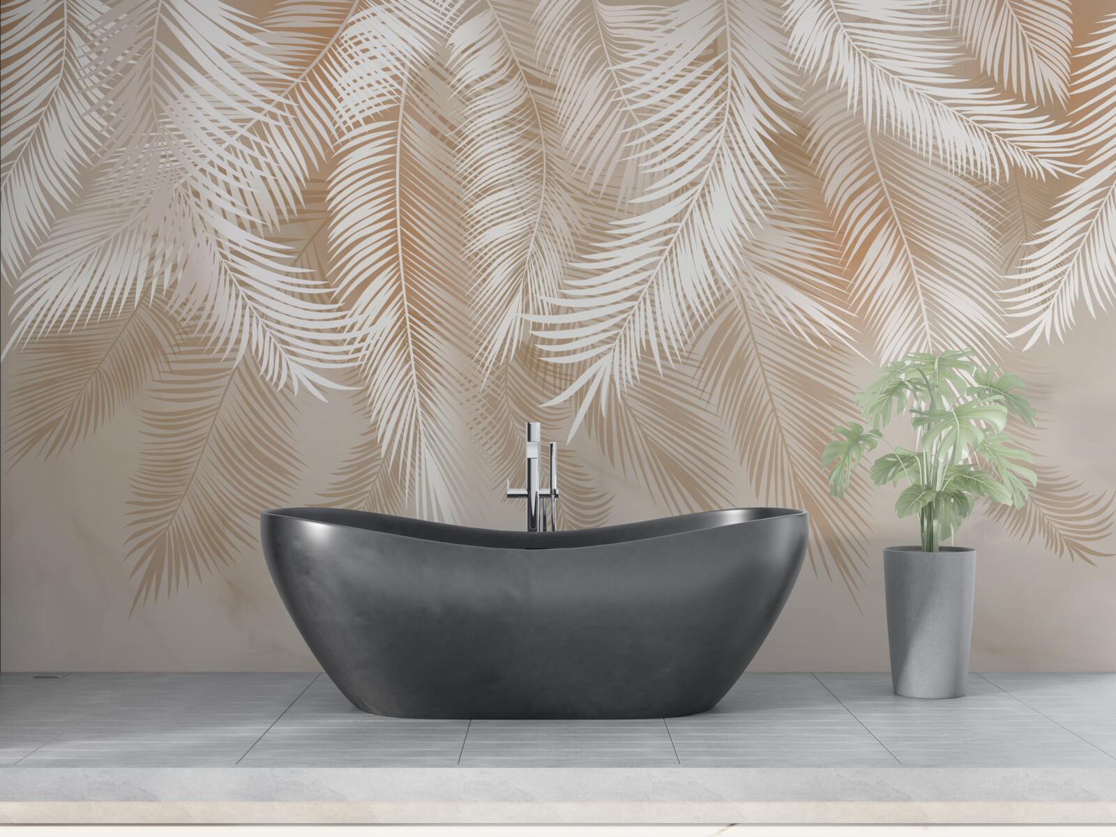 Fotobehang palmbladeren van de tropen