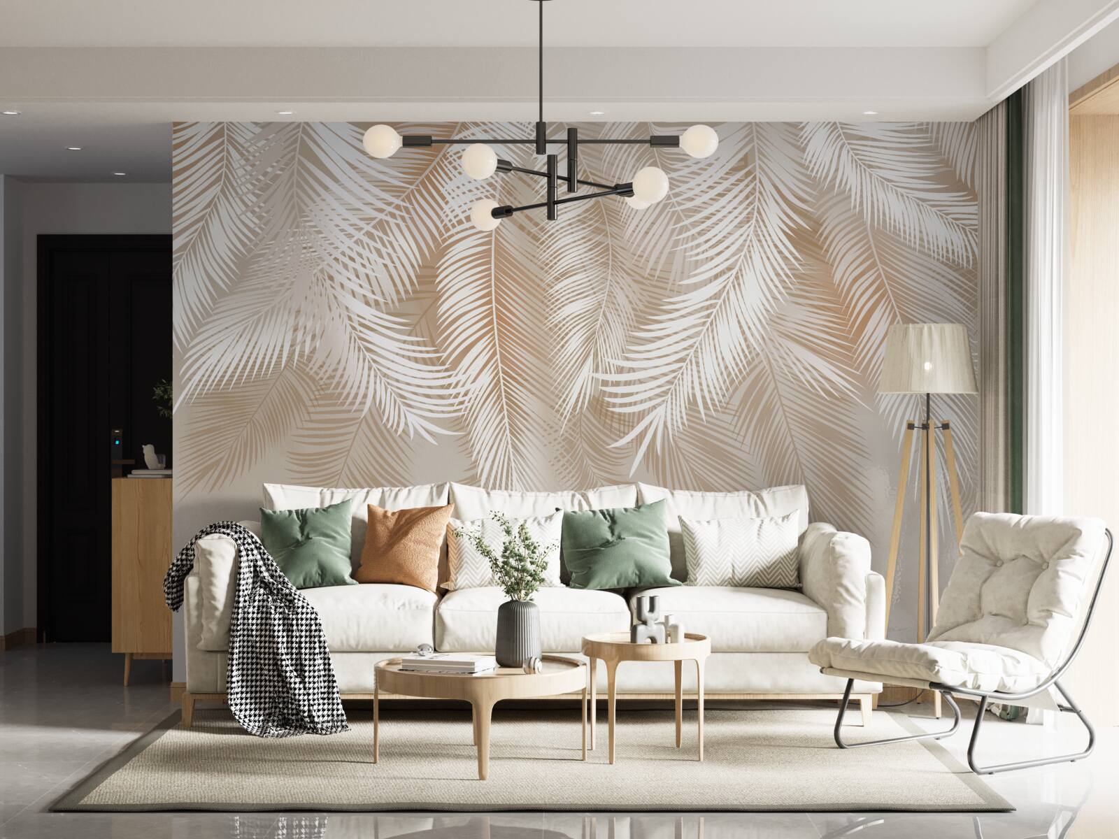 Fotobehang palmbladeren van de tropen