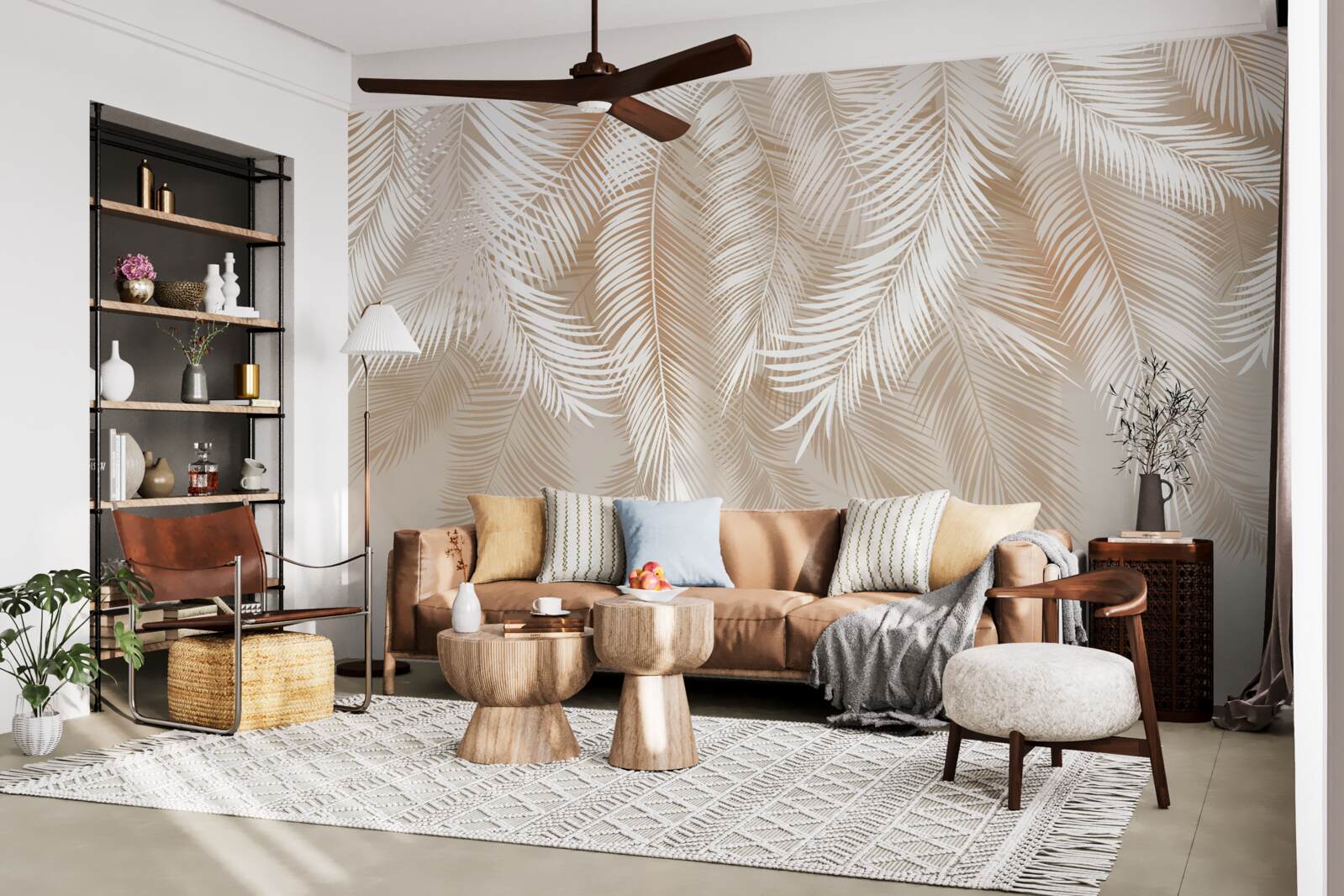 Fotobehang palmbladeren van de tropen