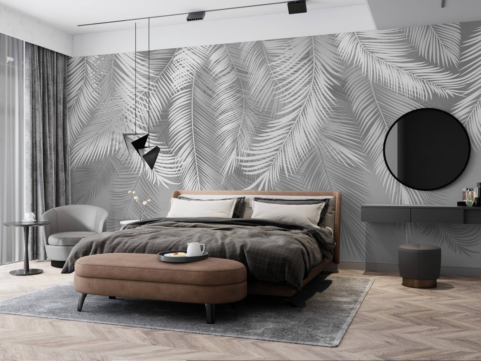 Fotobehang tropische bladeren