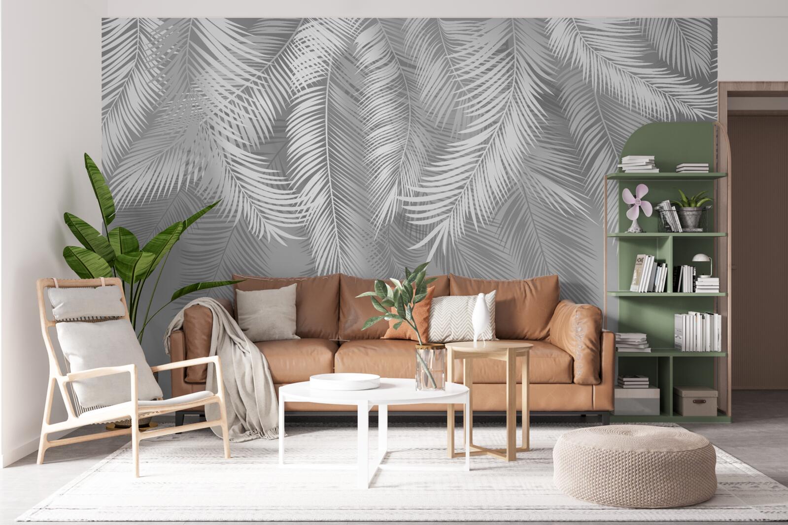 Fotobehang tropische bladeren