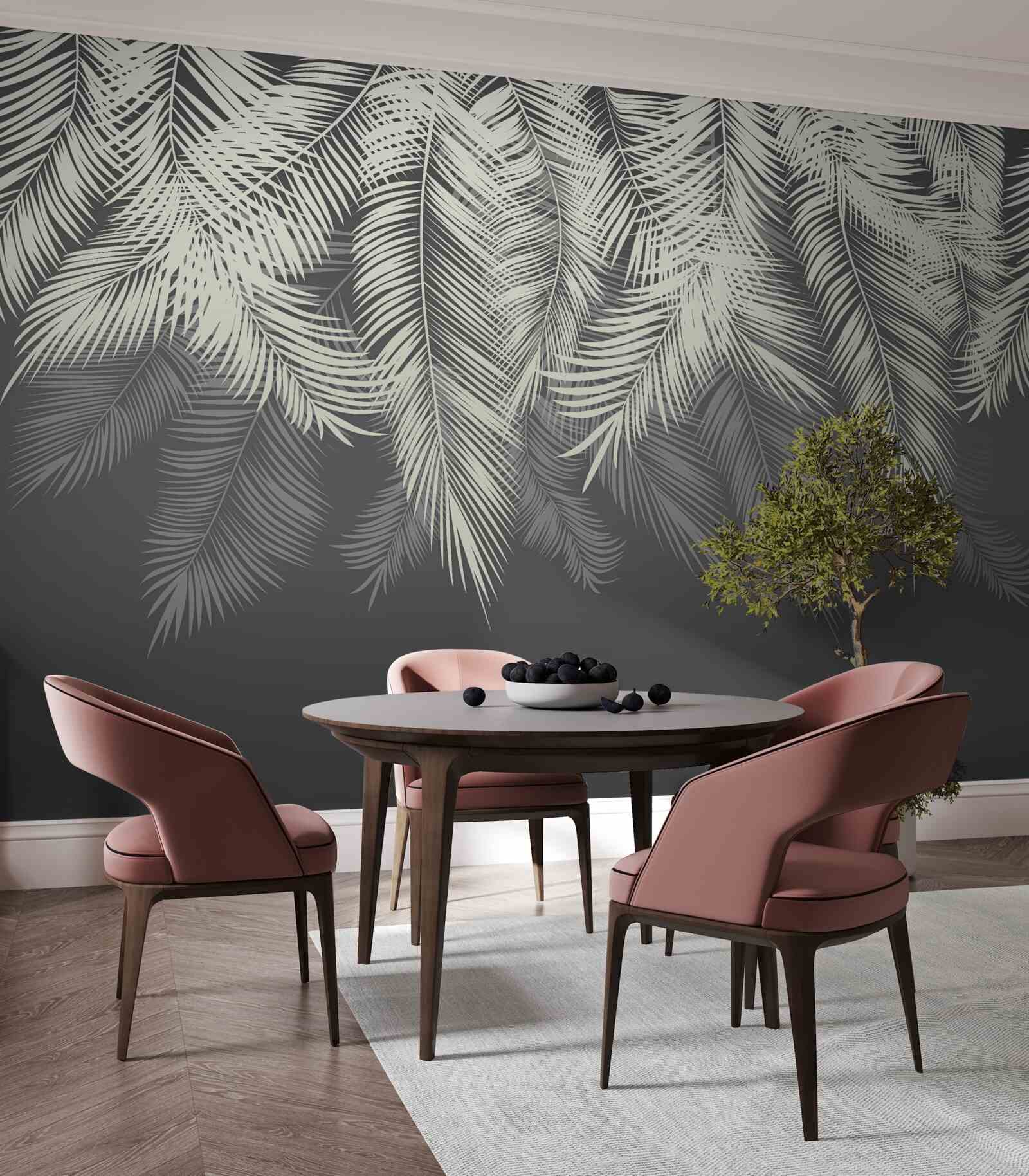 Fotobehang de varen is verdwenen in het donker van de nacht