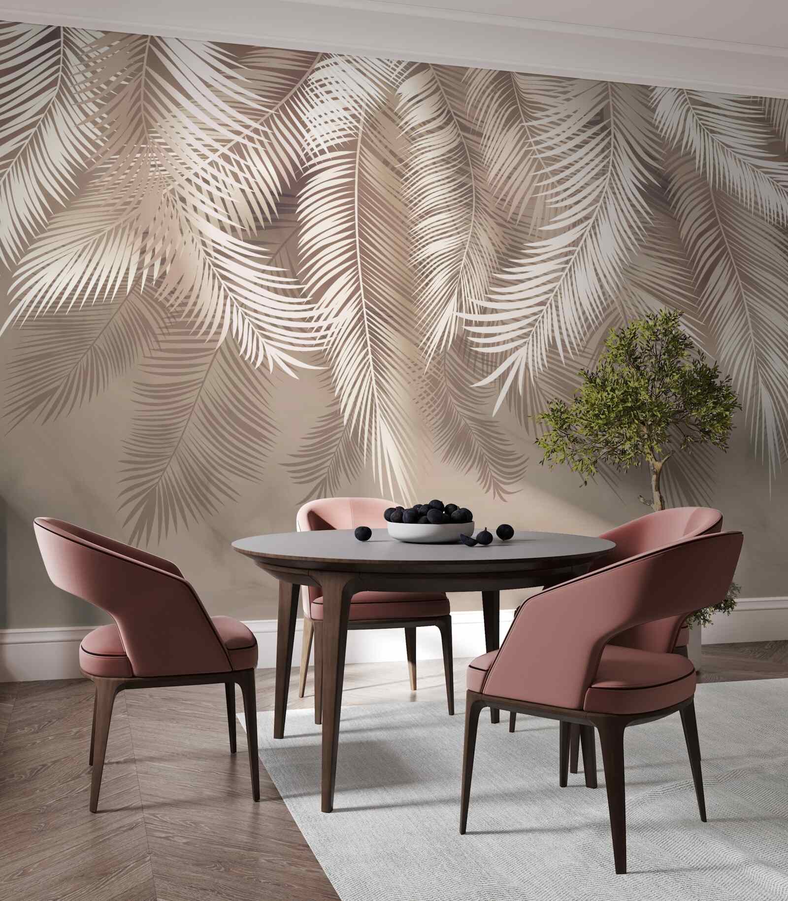 Fotobehang grote palmbladeren