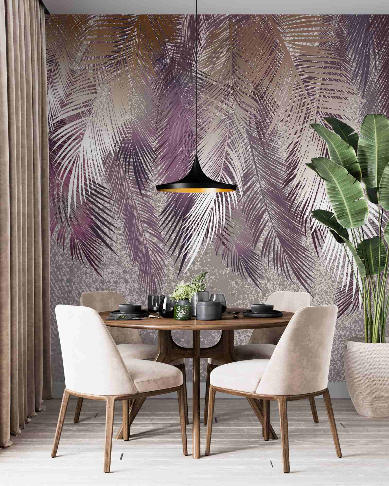 Fotobehang zware veren hangen