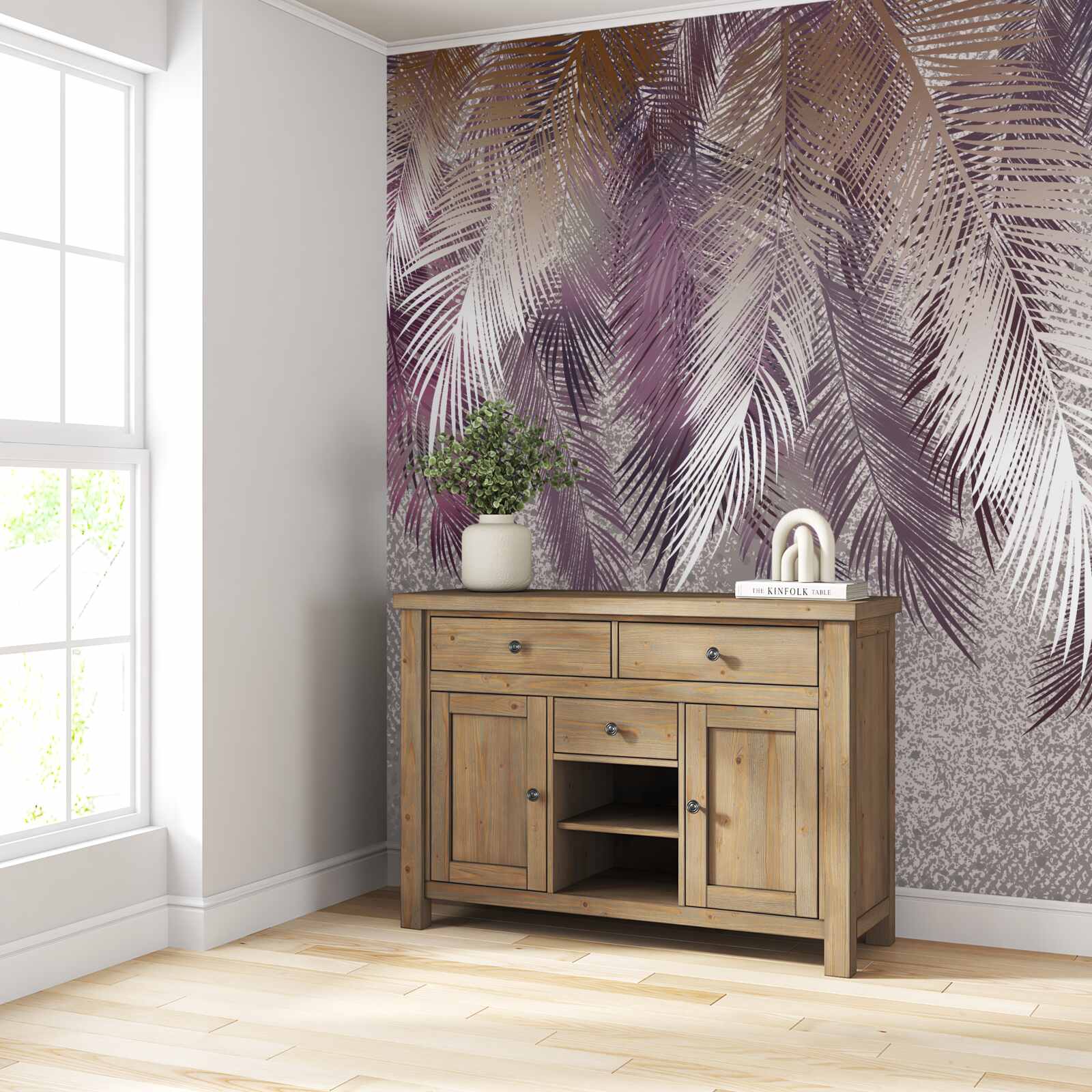 Fotobehang zware veren hangen