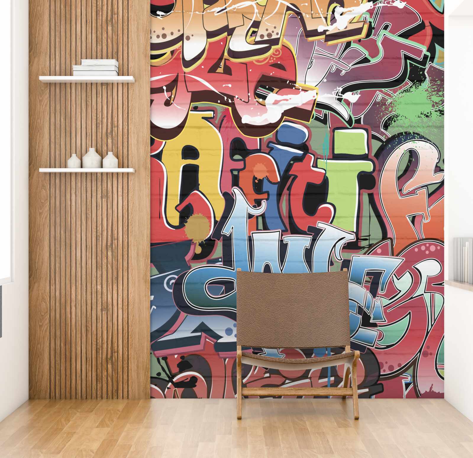 Fotobehang explosieve straatkunst tekst