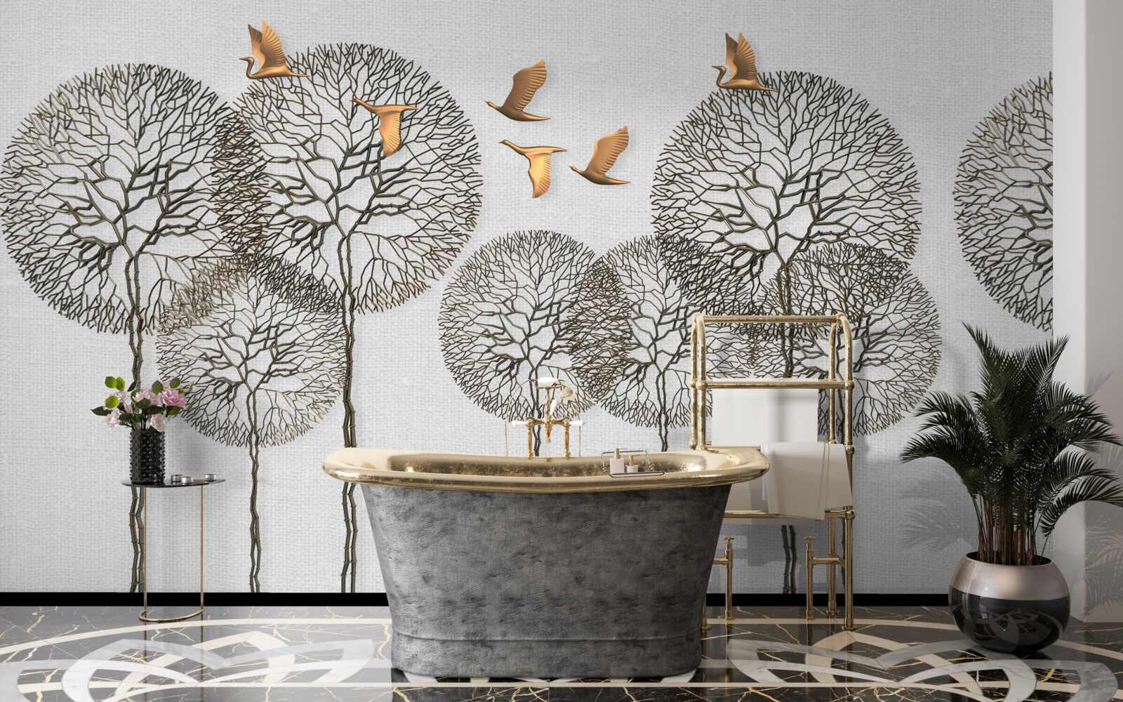 Fotobehang vlinders en miljoenpoten