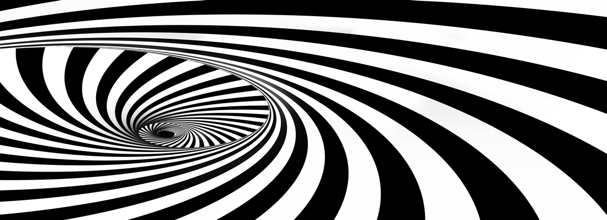 Fotobehang vortex absorbeert strepen wit en zwart