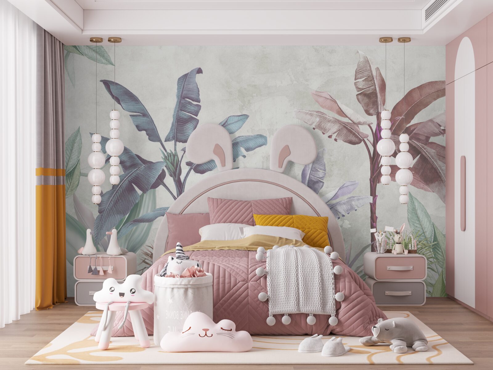 Fotobehang palmbomen in alle kleuren