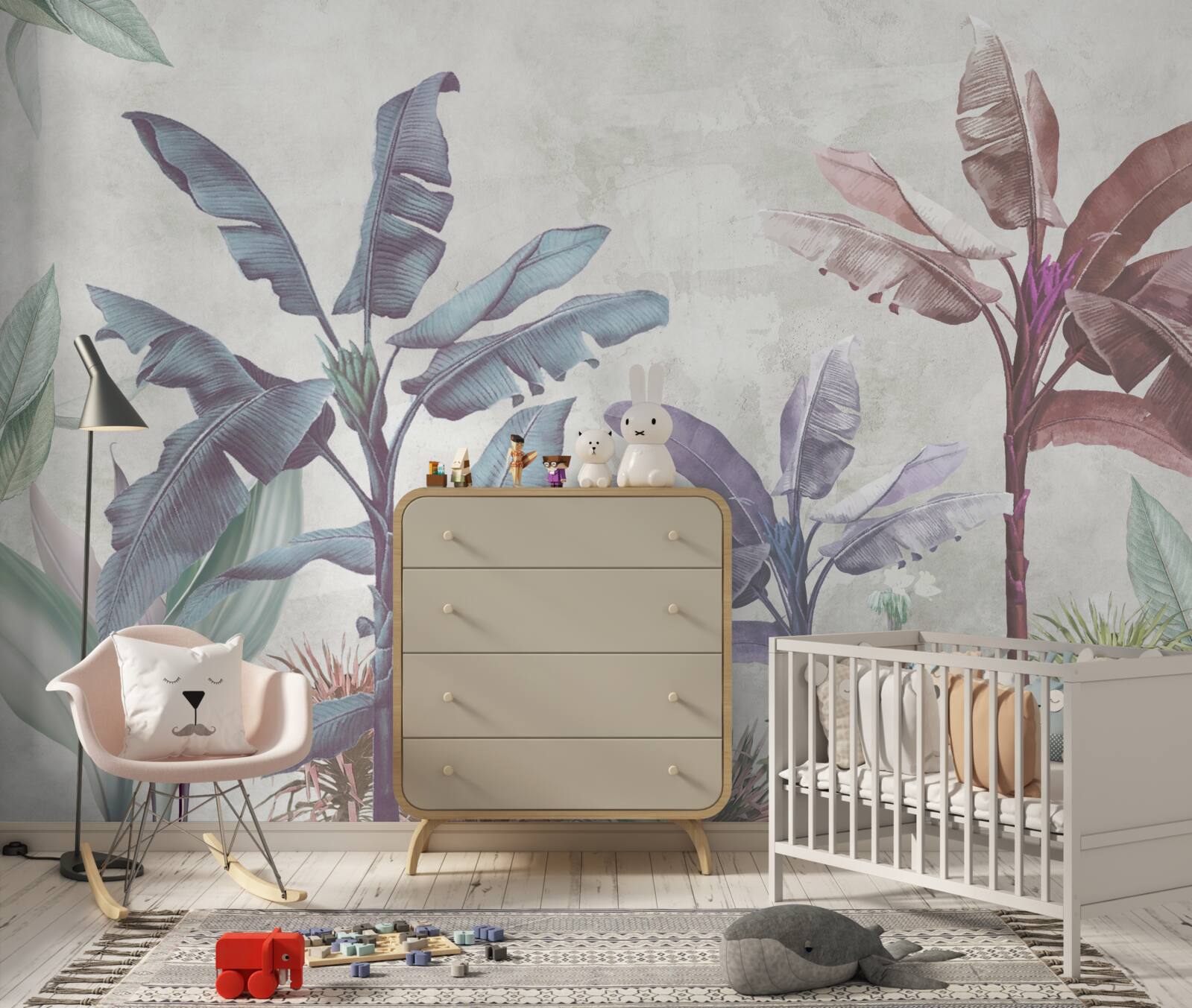 Fotobehang palmbomen in alle kleuren