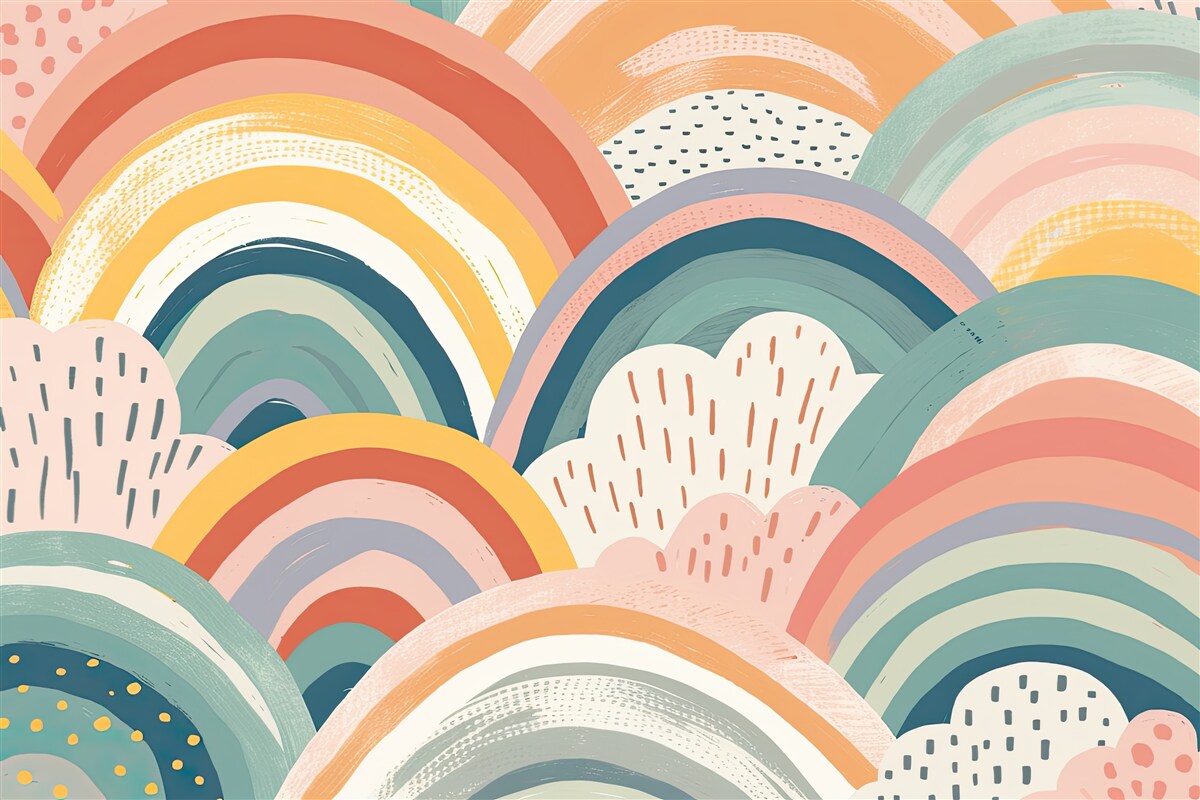 Fotobehang regenbogen in alle kleuren